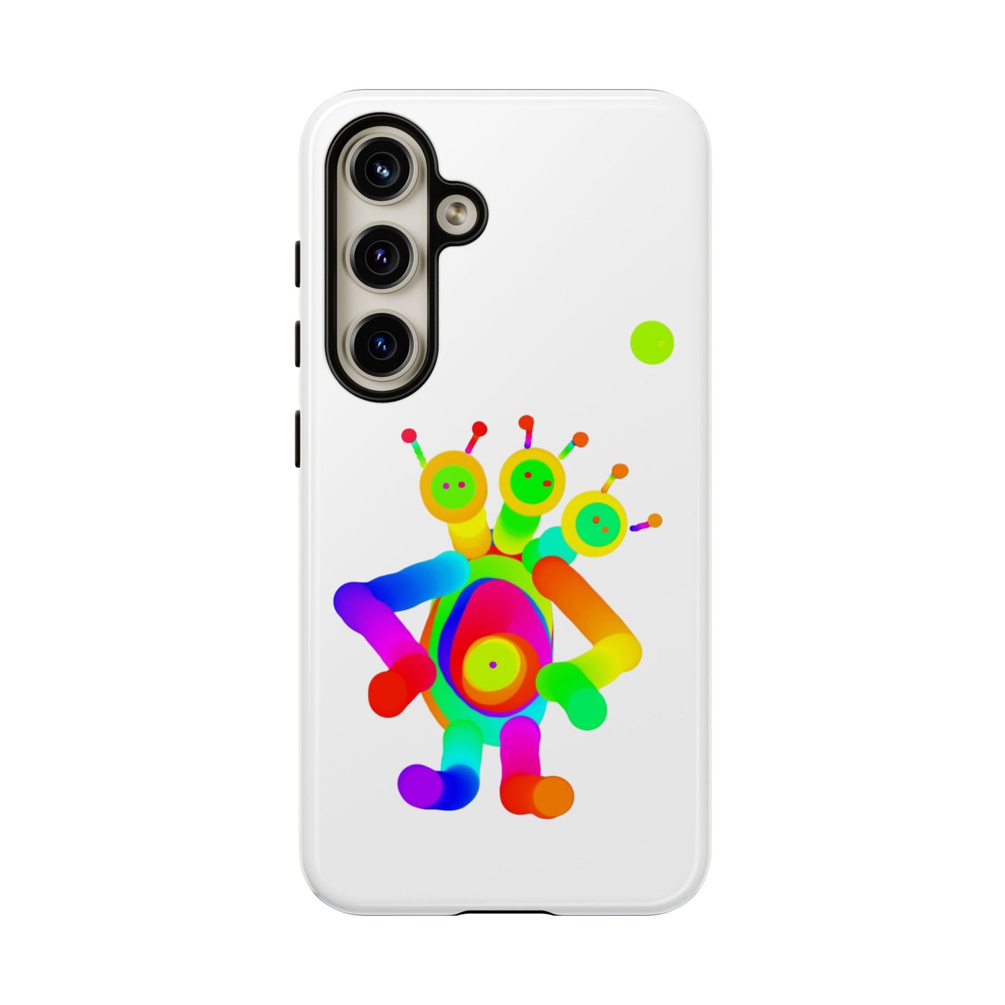 Three Headed Martian with Green Moon / Phone Cases