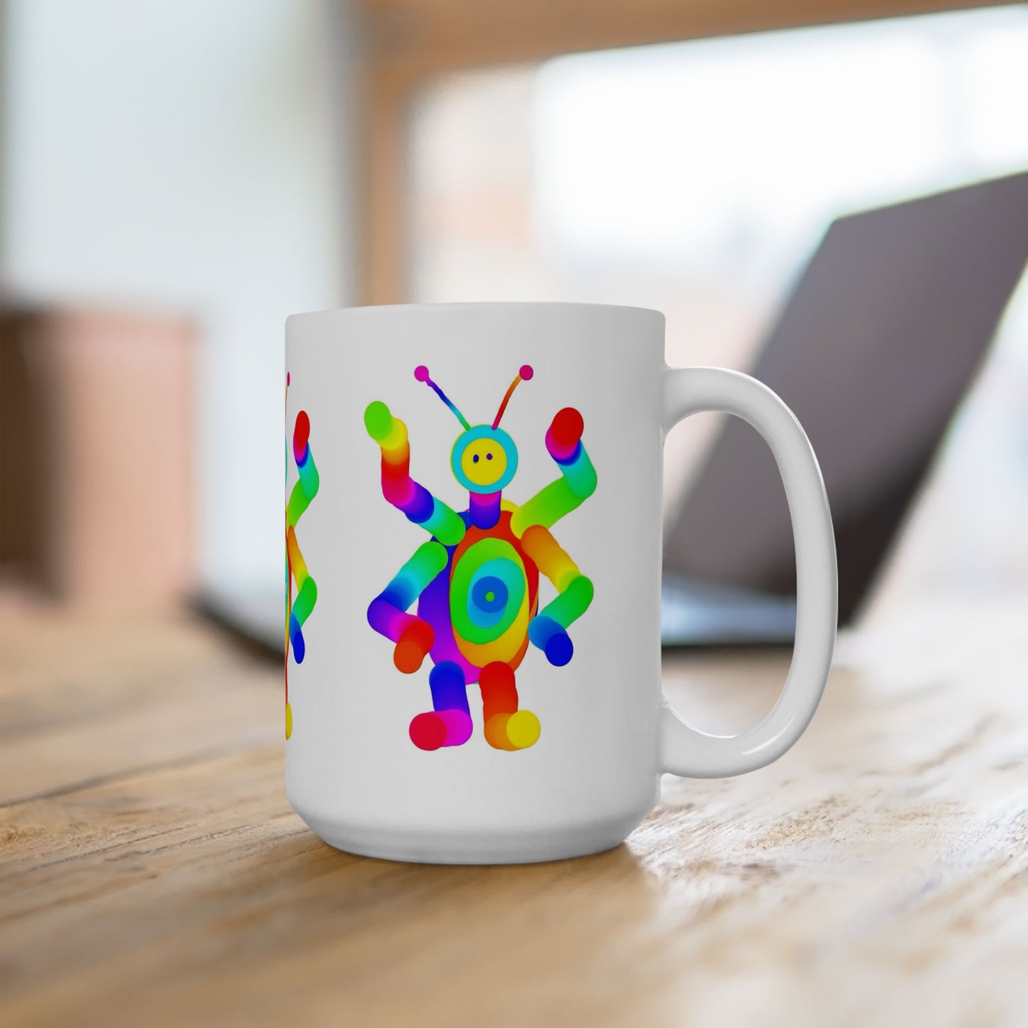 Four Armed Martian Ceramic Mug, (11oz, 15oz)
