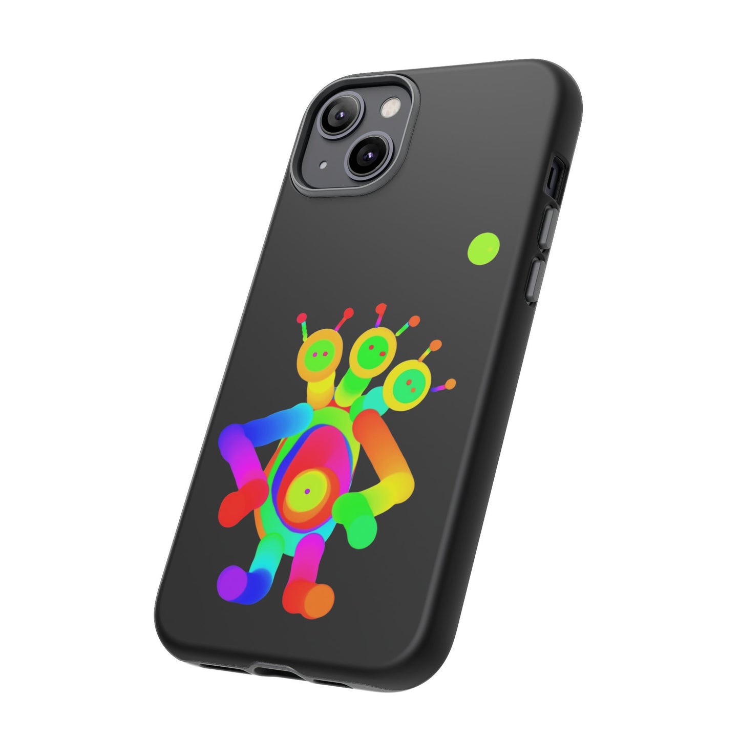 Three Headed Martian with Green Moon / Phone Cases