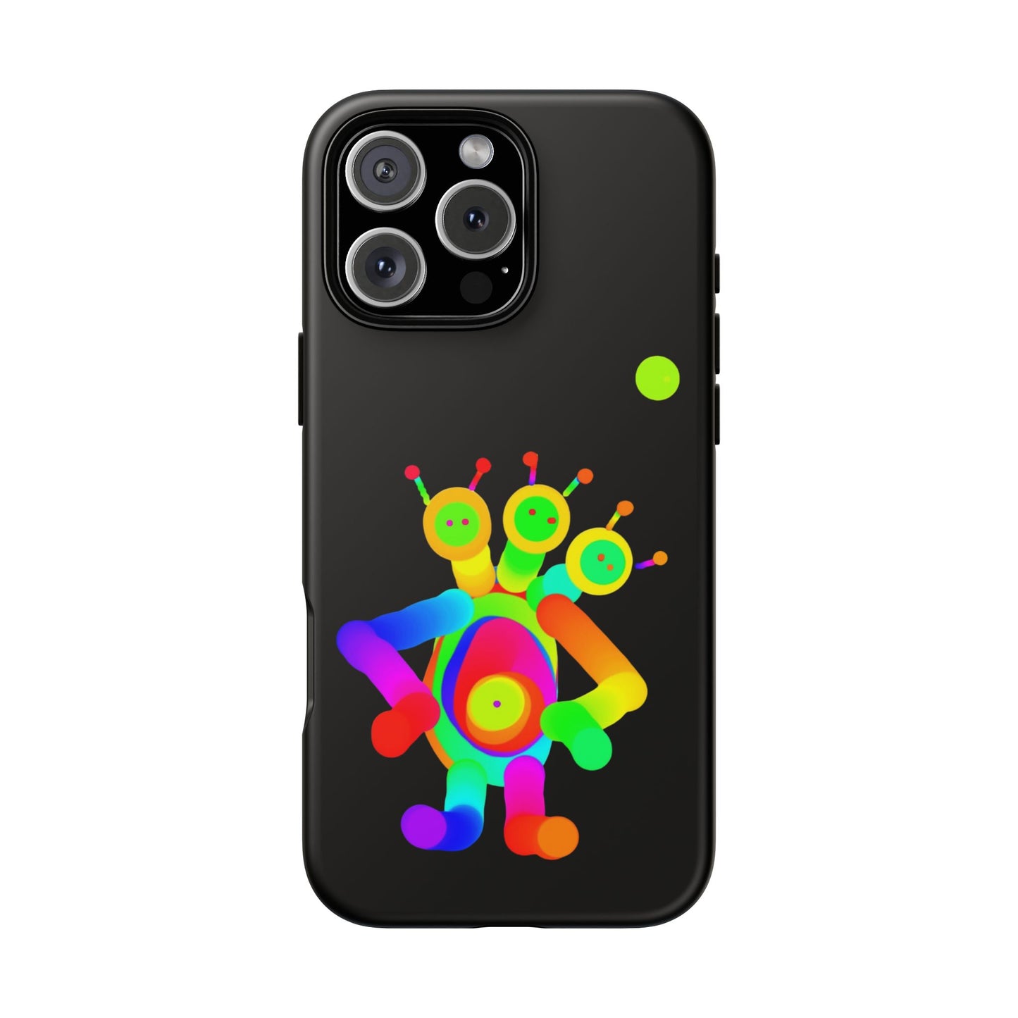 Three Headed Martian with Green Moon / Phone Cases