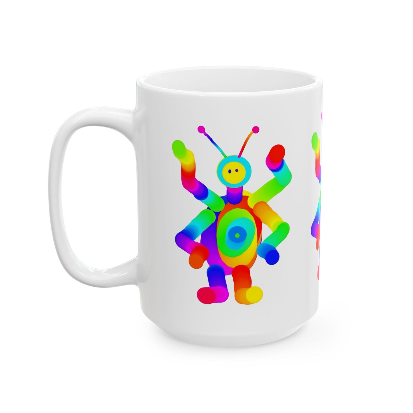 Four Armed Martian Ceramic Mug, (11oz, 15oz)