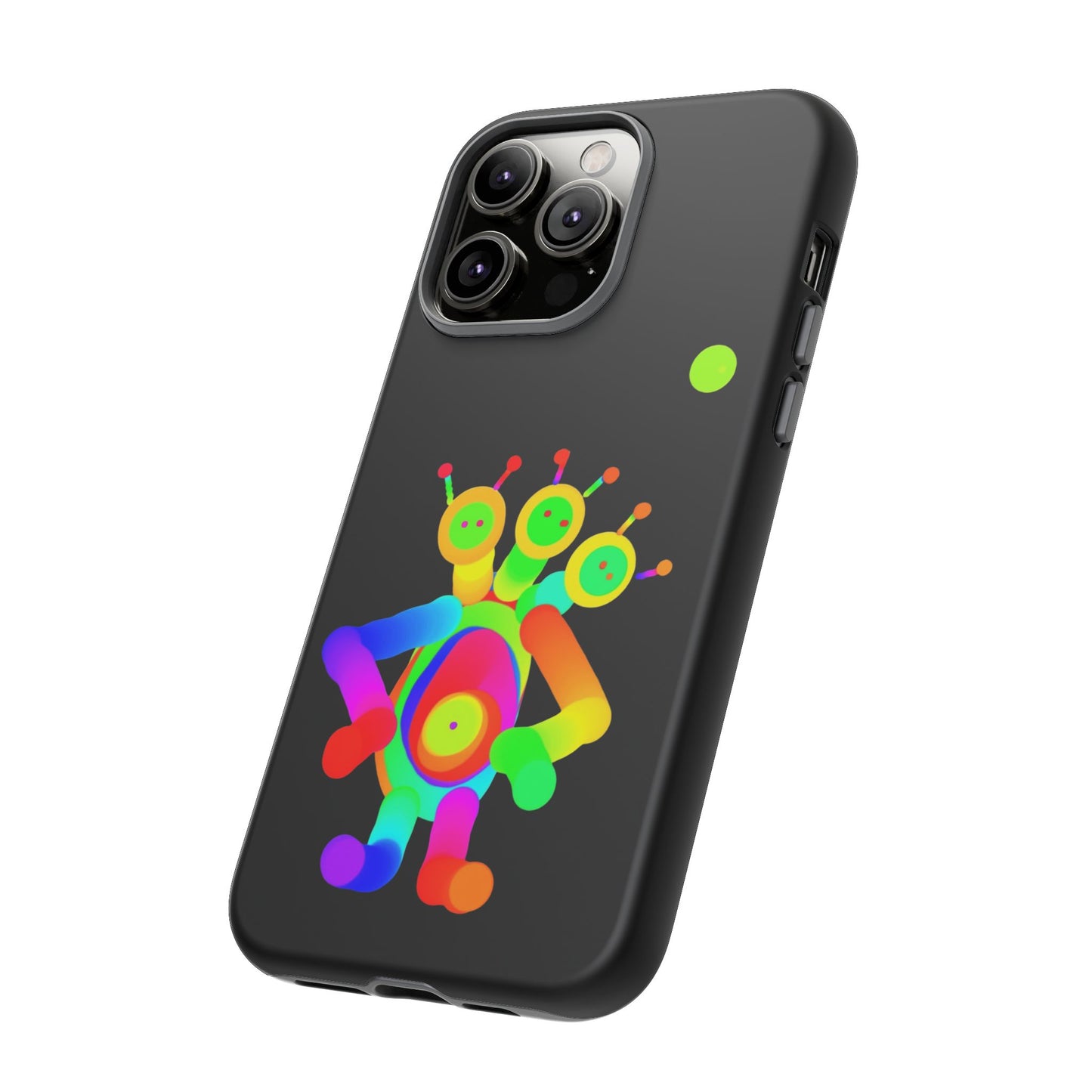 Three Headed Martian with Green Moon / Phone Cases
