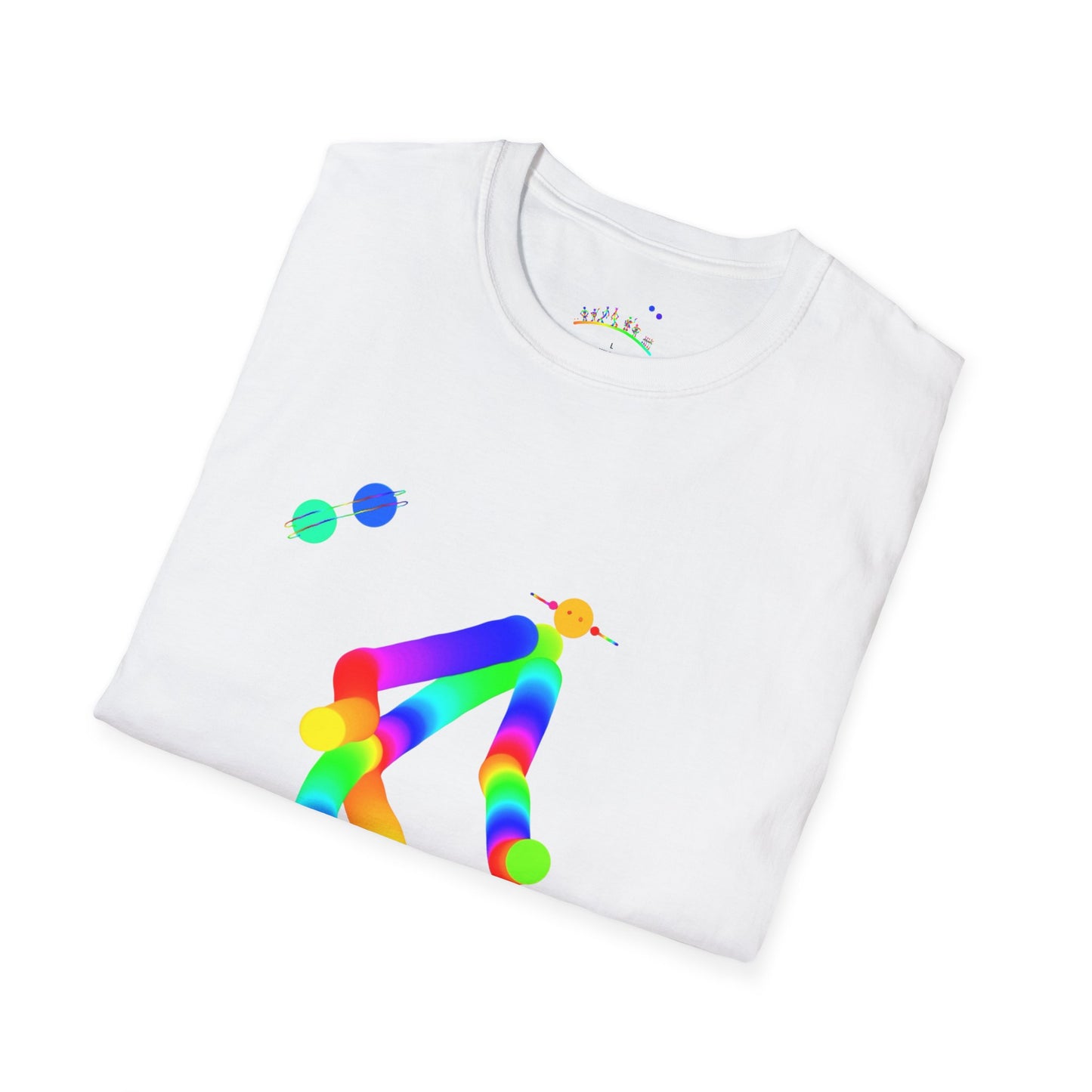 Martian with Flowers and Friend / Unisex Softstyle T-Shirt