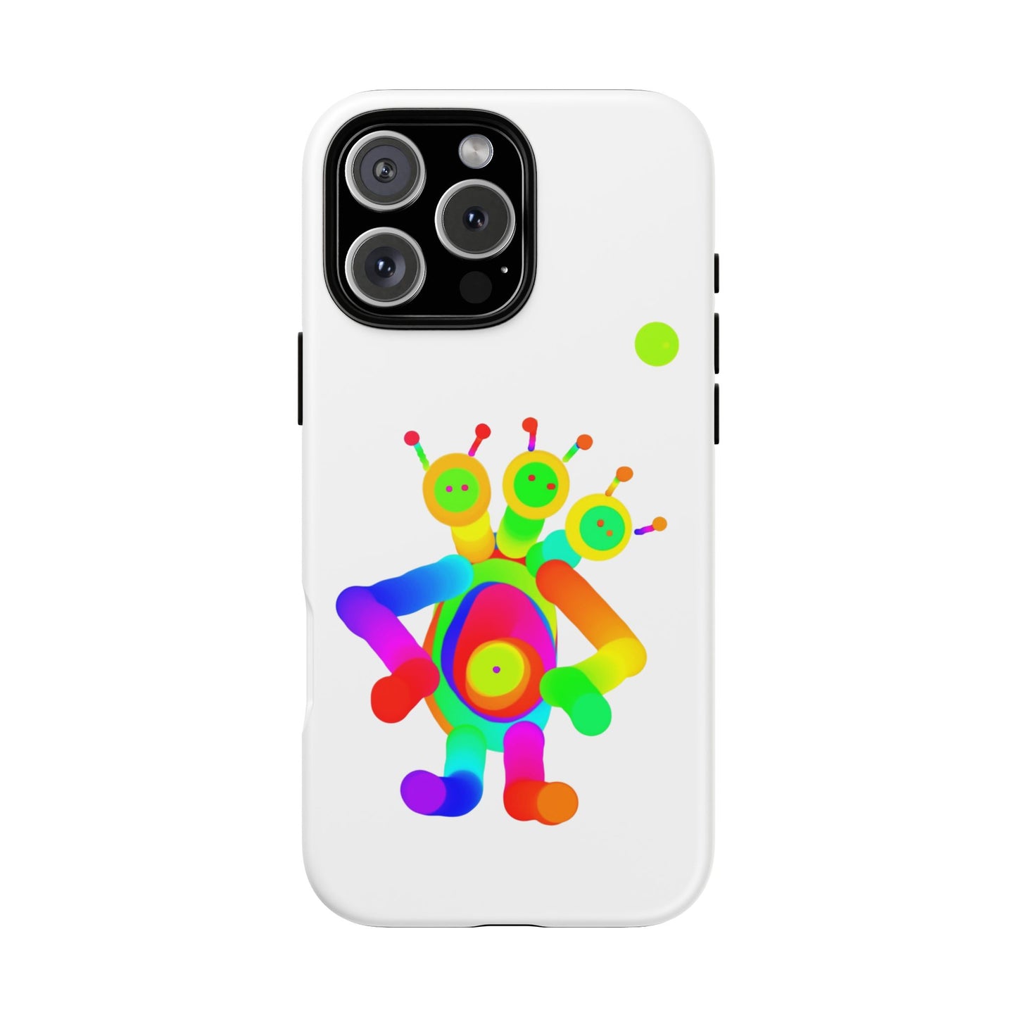 Three Headed Martian with Green Moon / Phone Cases