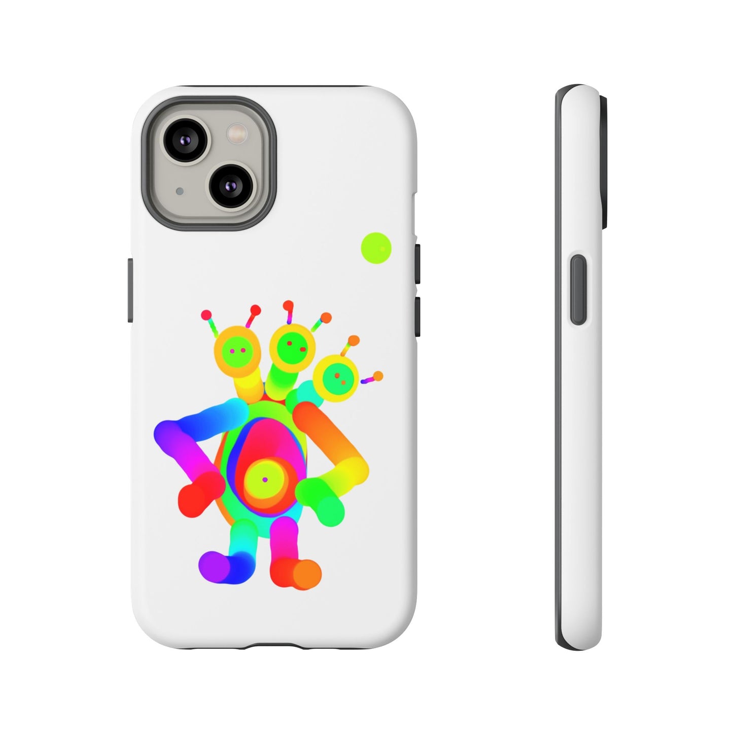 Three Headed Martian with Green Moon / Phone Cases