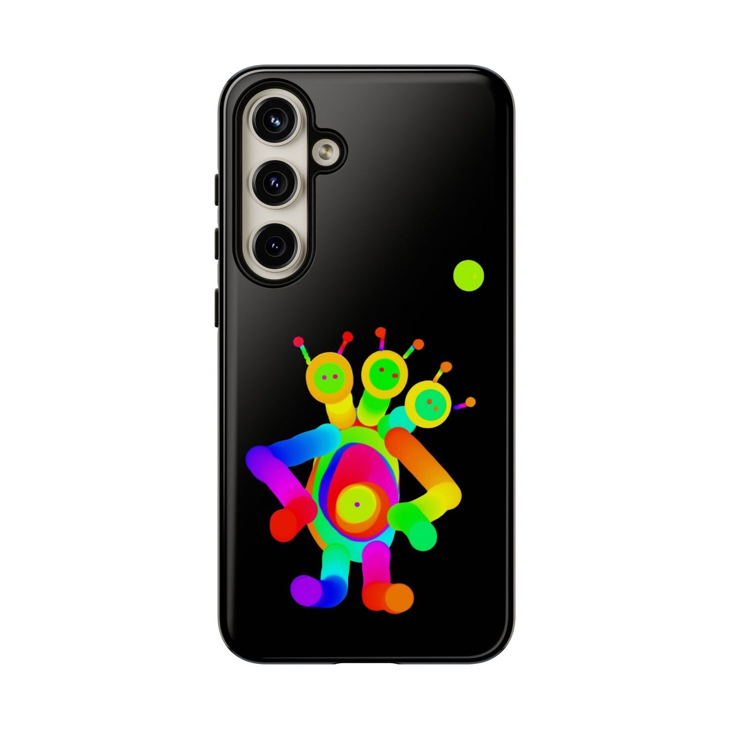 Three Headed Martian with Green Moon / Phone Cases
