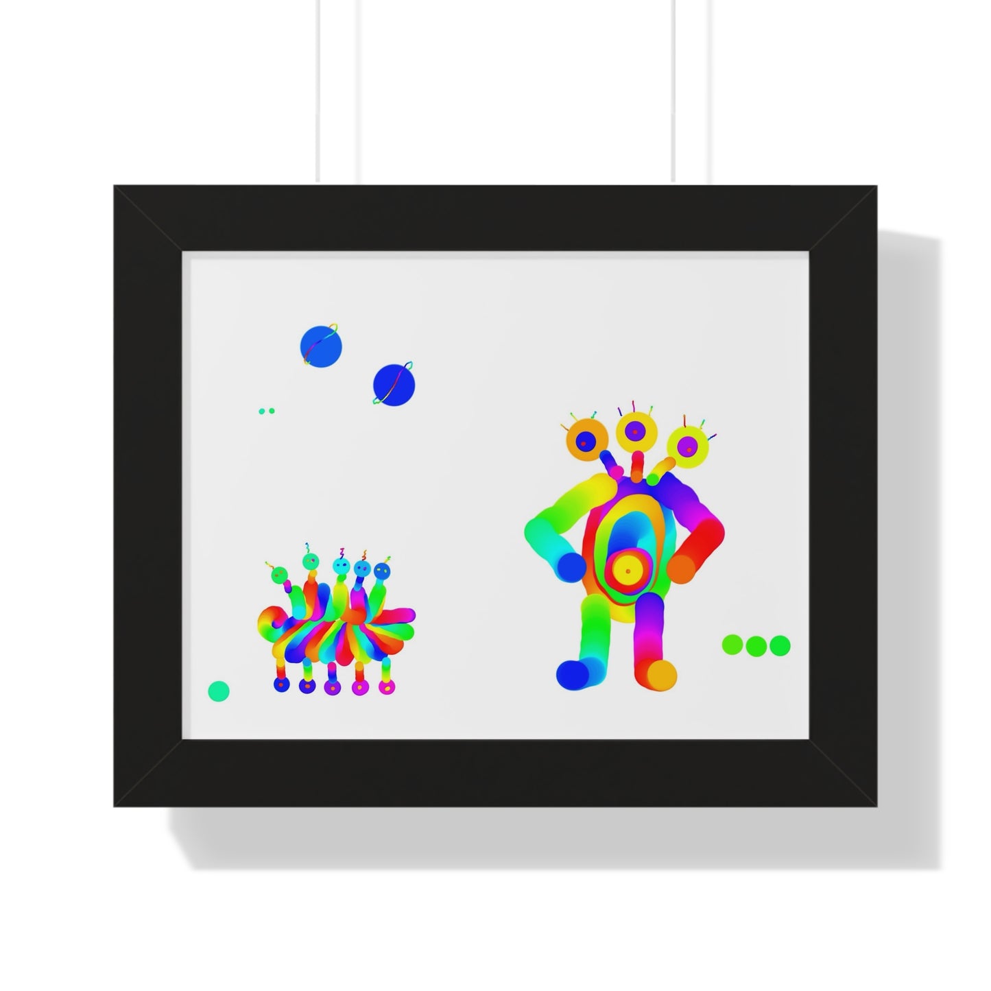 Three Headed Martian / Framed Horizontal Poster
