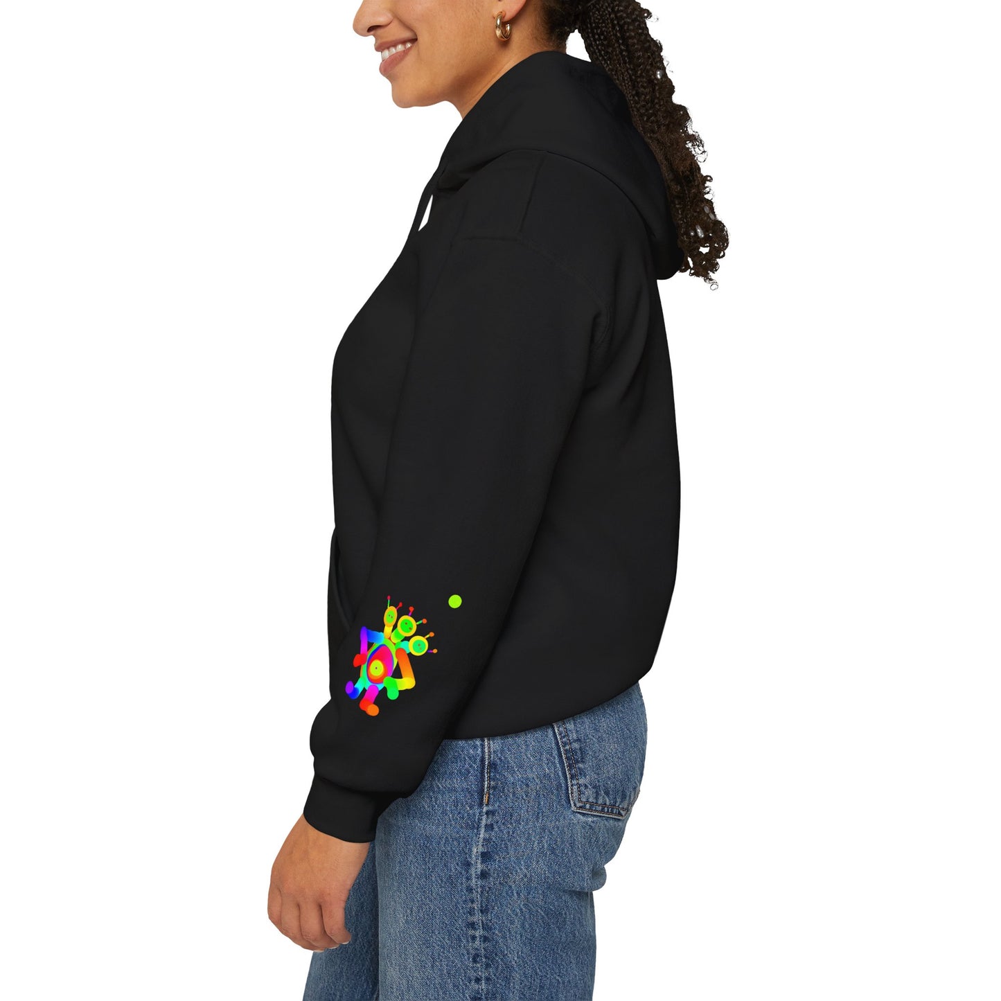 Waving Martian with Little Friend / Unisex Heavy Blend™ Hooded Sweatshirt