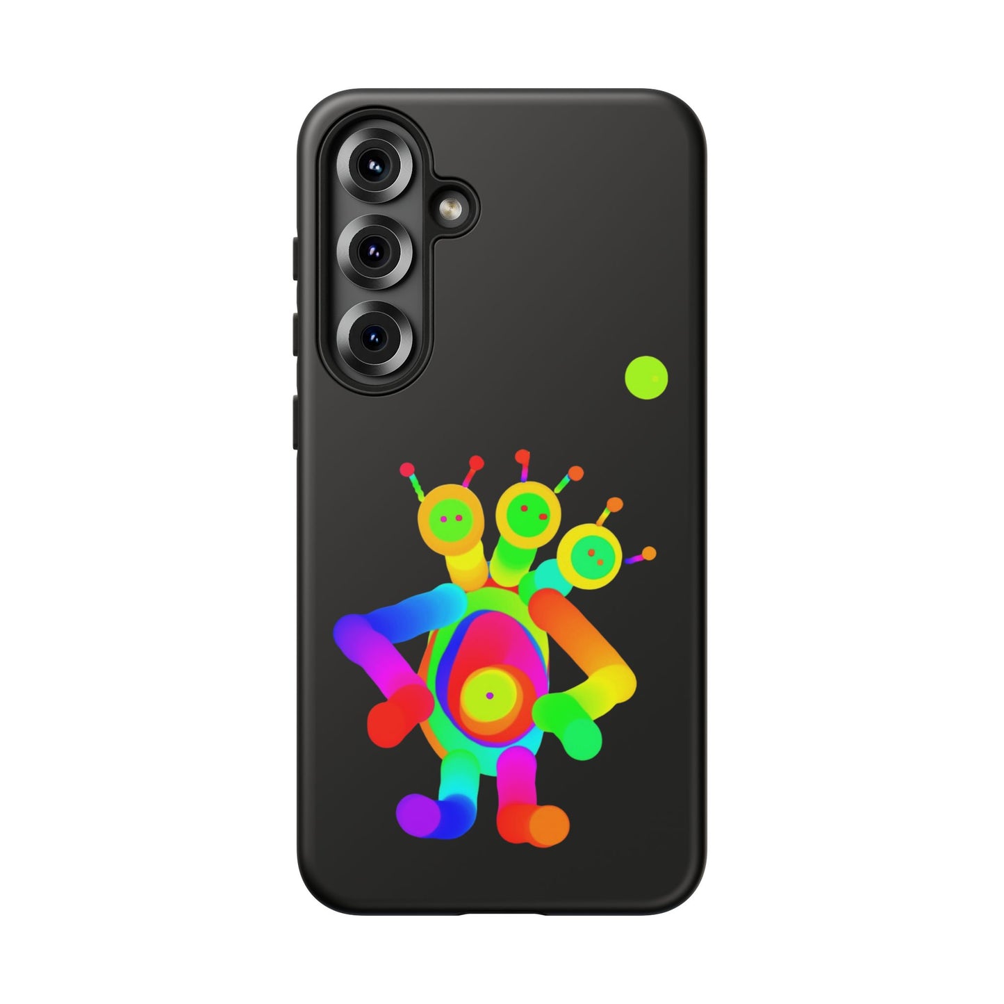 Three Headed Martian with Green Moon / Phone Cases