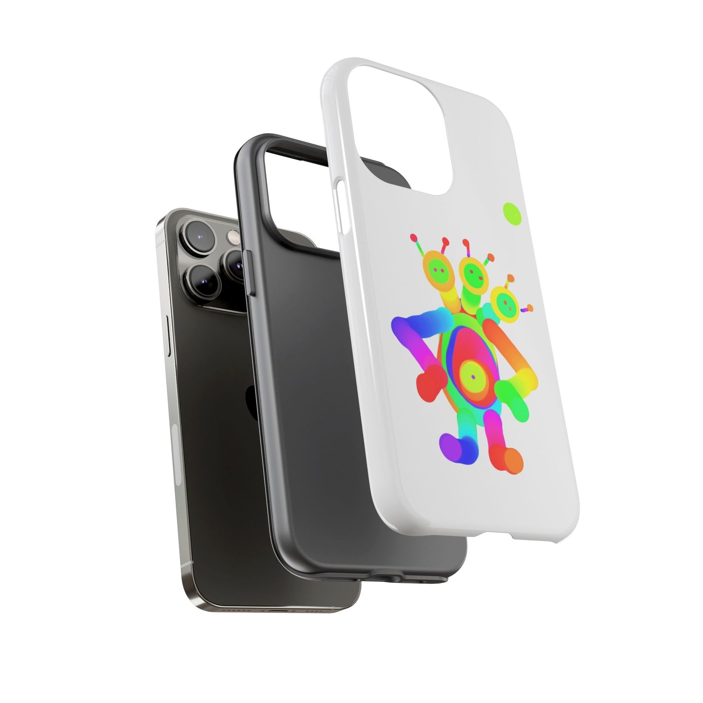 Three Headed Martian with Green Moon / Phone Cases