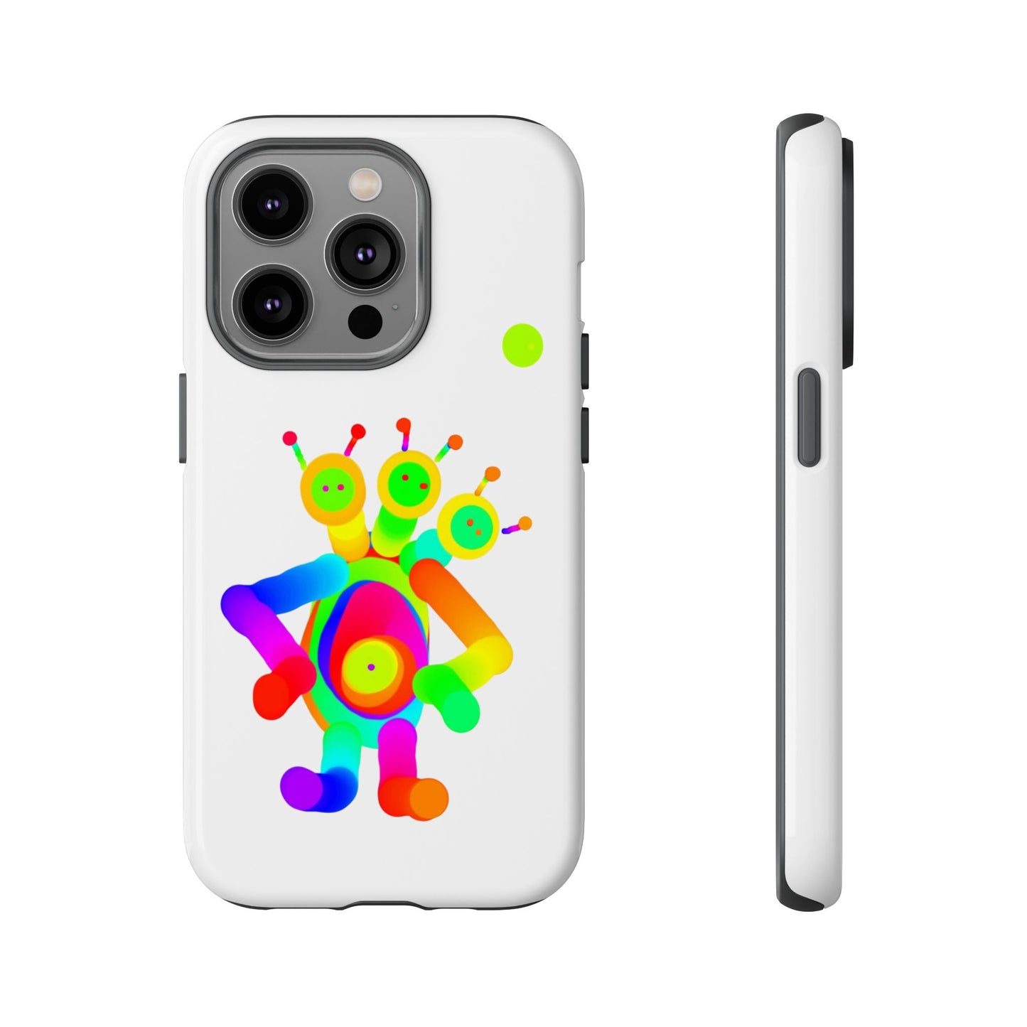 Three Headed Martian with Green Moon / Phone Cases