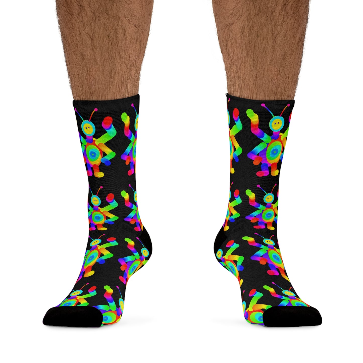Four Armed Martian / Black / Recycled Poly Socks