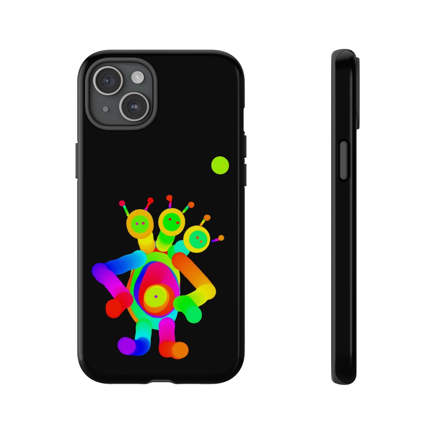 Three Headed Martian with Green Moon / Phone Cases