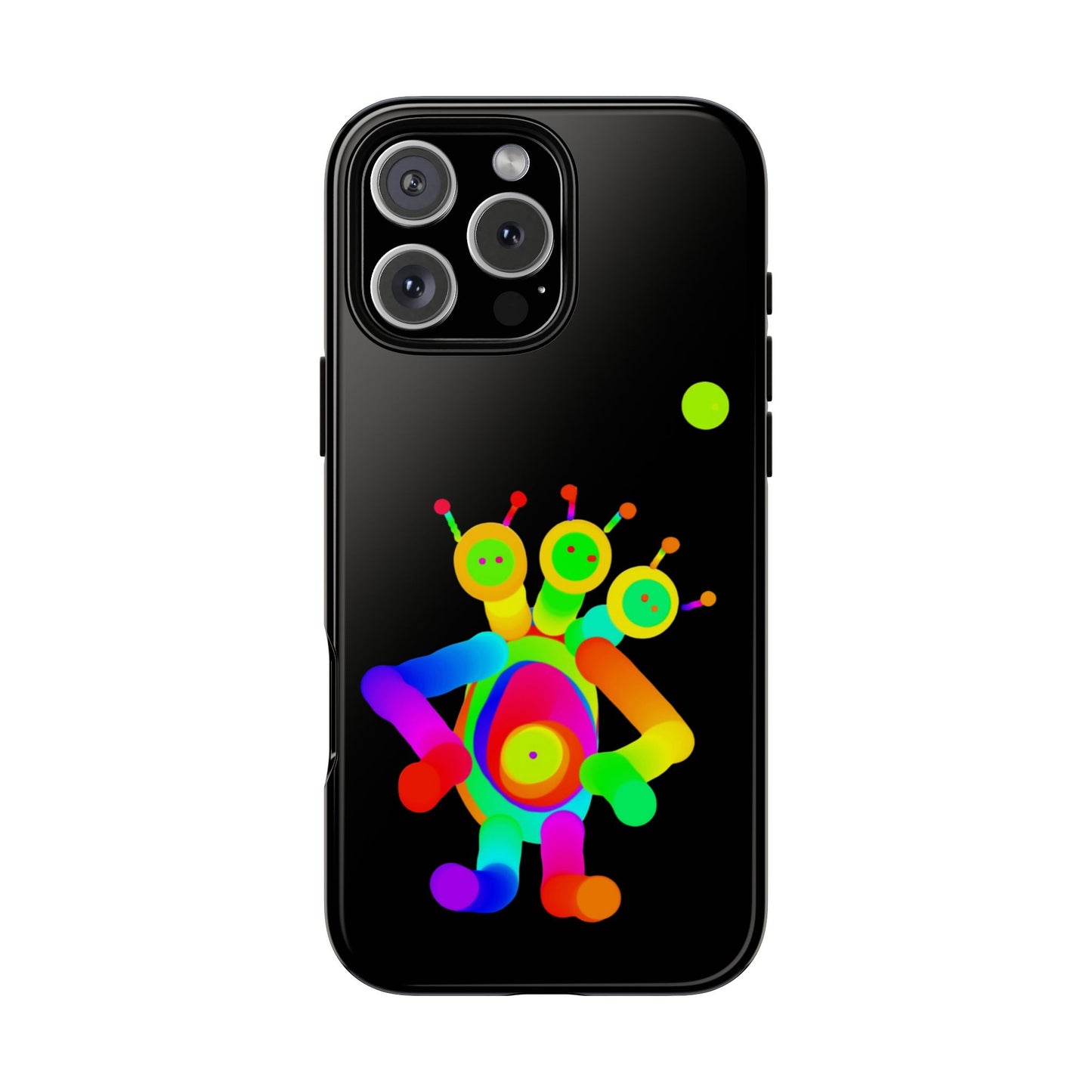 Three Headed Martian with Green Moon / Phone Cases