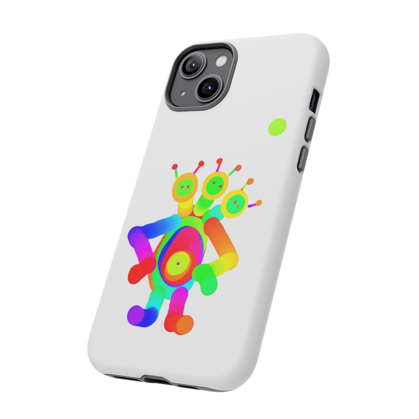 Three Headed Martian with Green Moon / Phone Cases