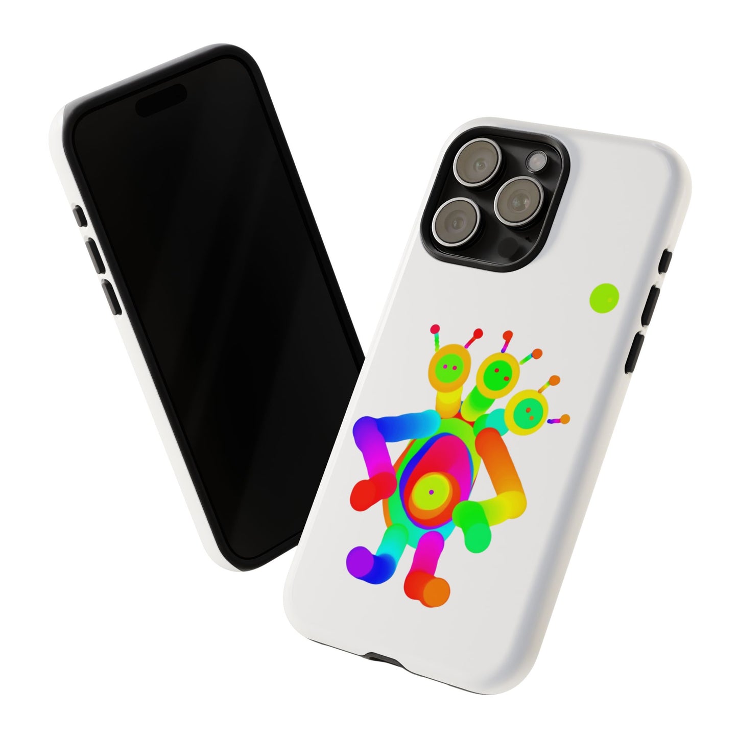 Three Headed Martian with Green Moon / Phone Cases