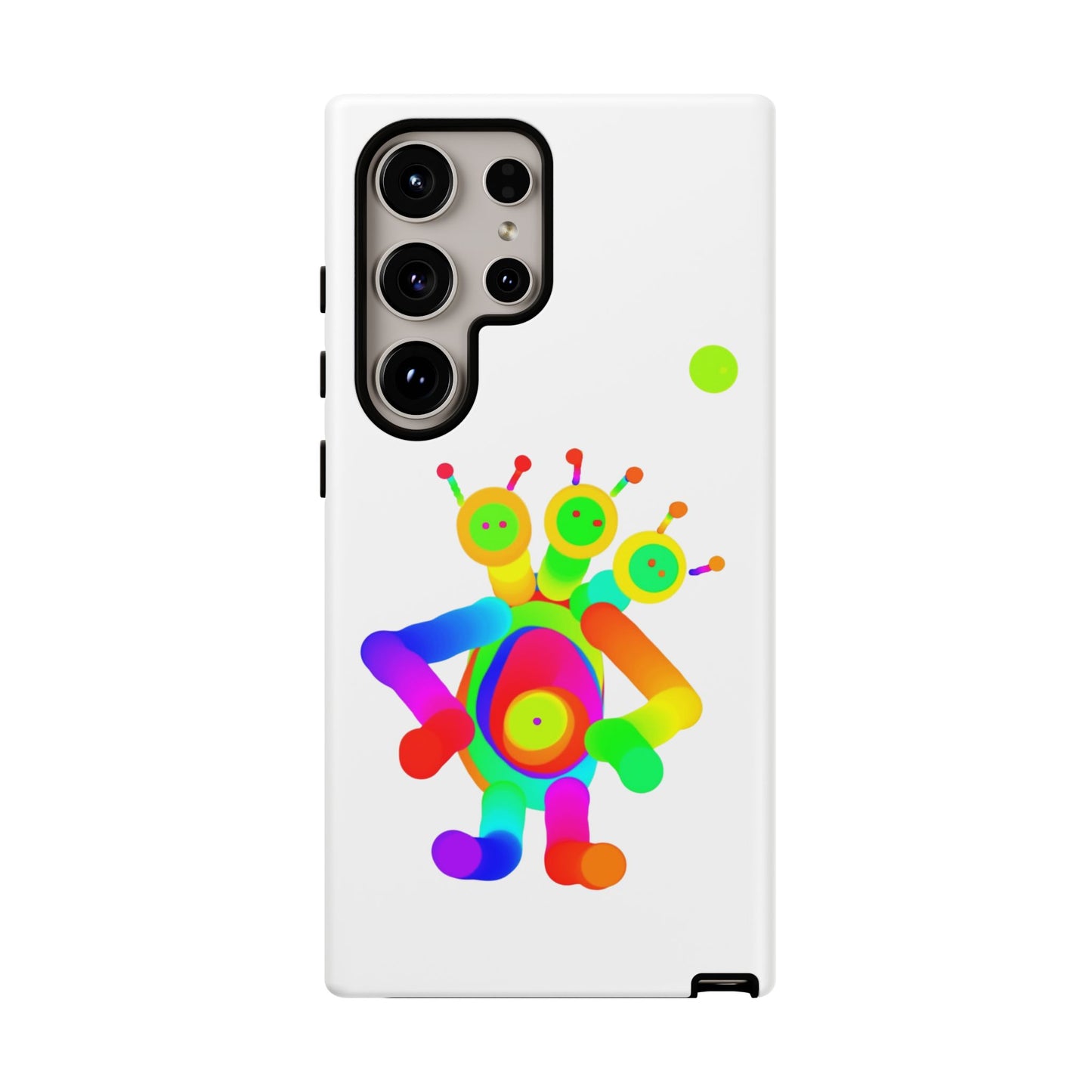 Three Headed Martian with Green Moon / Phone Cases