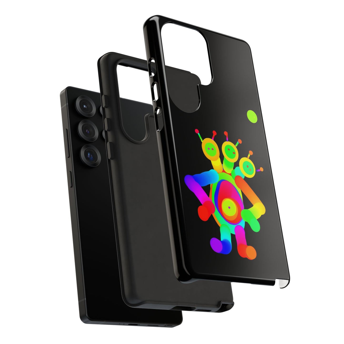 Three Headed Martian with Green Moon / Phone Cases