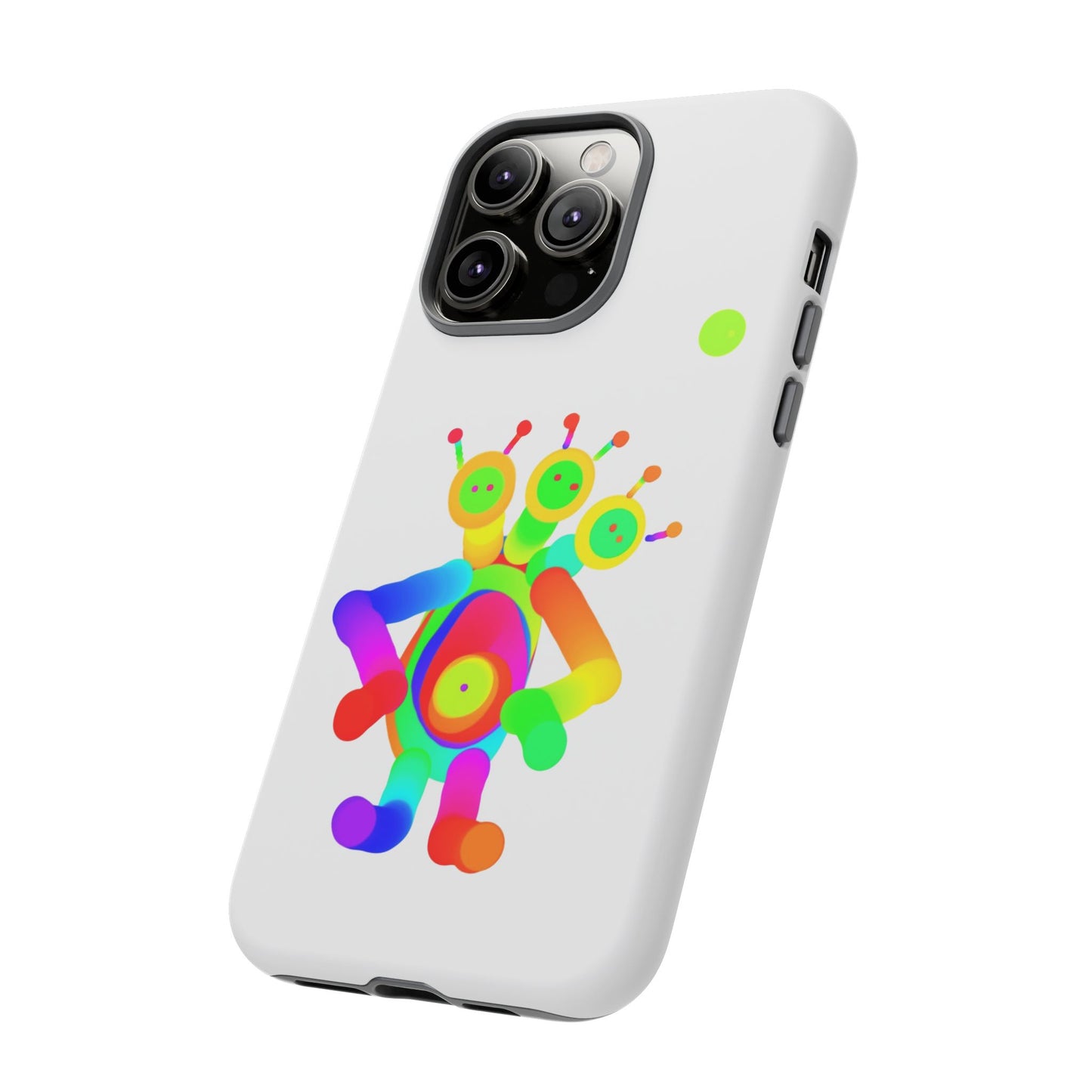 Three Headed Martian with Green Moon / Phone Cases