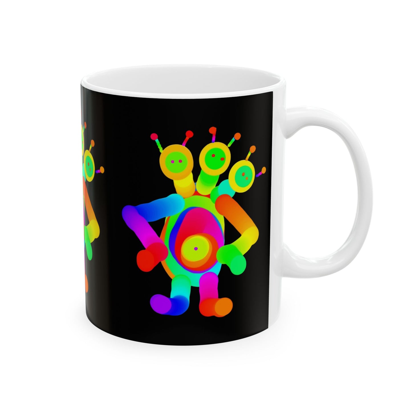 Three Headed Martian Ceramic Mug, (11oz, 15oz)