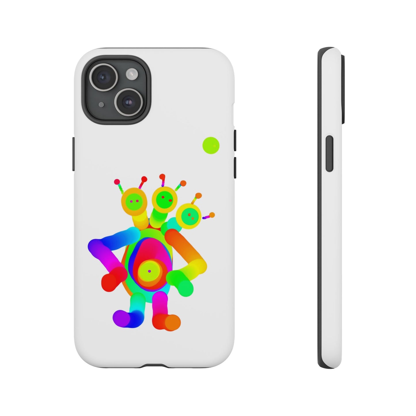 Three Headed Martian with Green Moon / Phone Cases