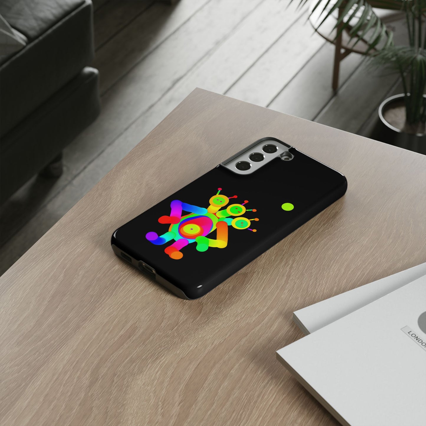 Three Headed Martian with Green Moon / Phone Cases
