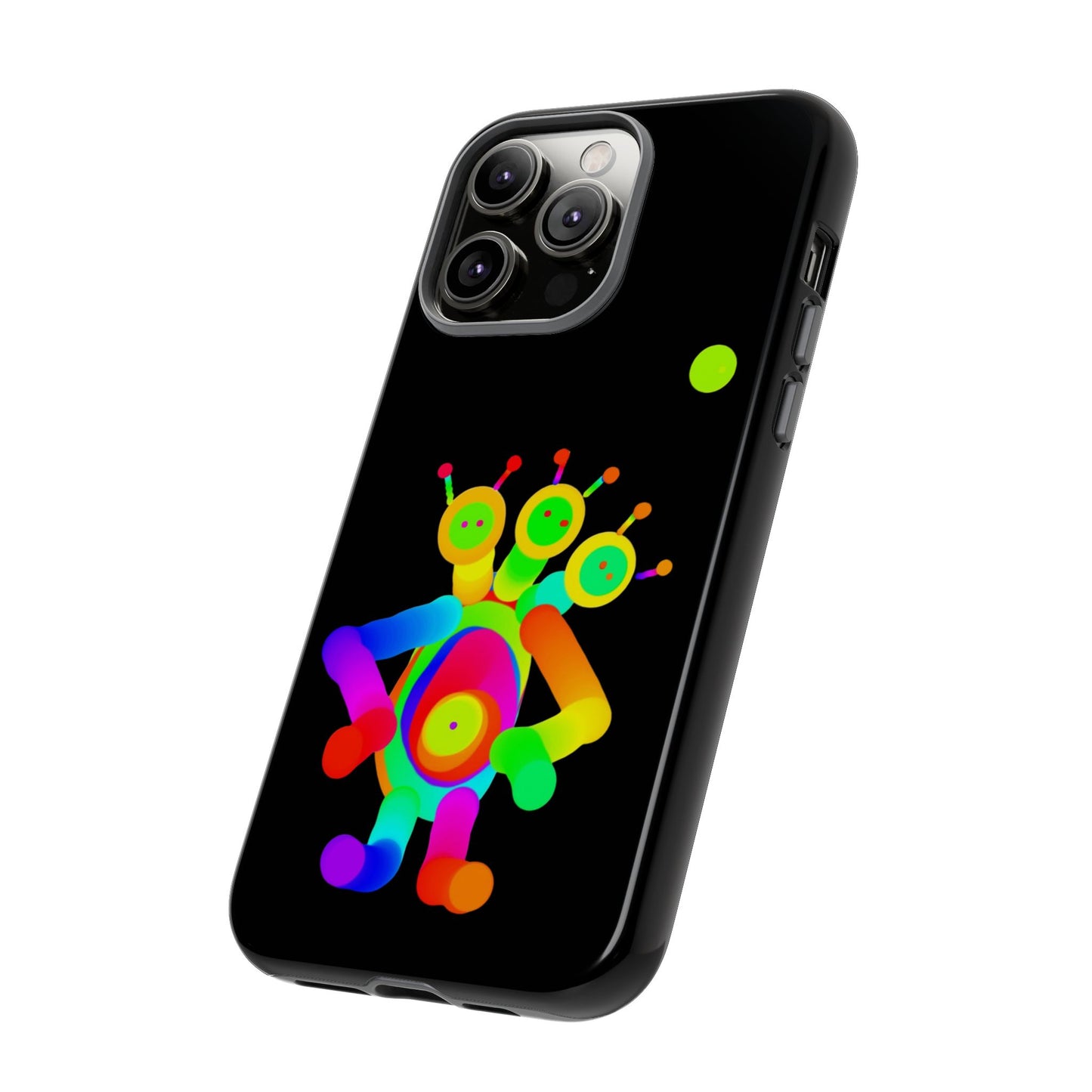 Three Headed Martian with Green Moon / Phone Cases