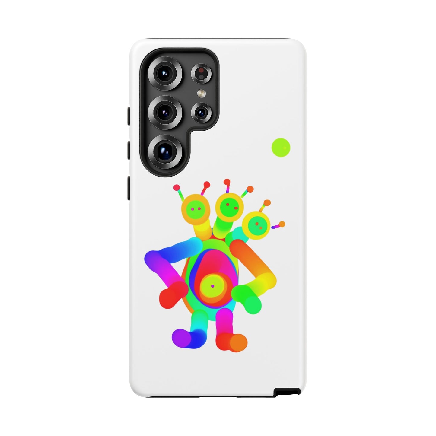 Three Headed Martian with Green Moon / Phone Cases