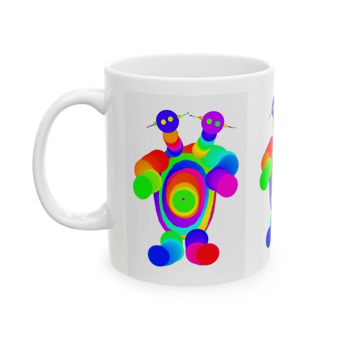 Two Headed Martian Ceramic Mug, (11oz, 15oz)