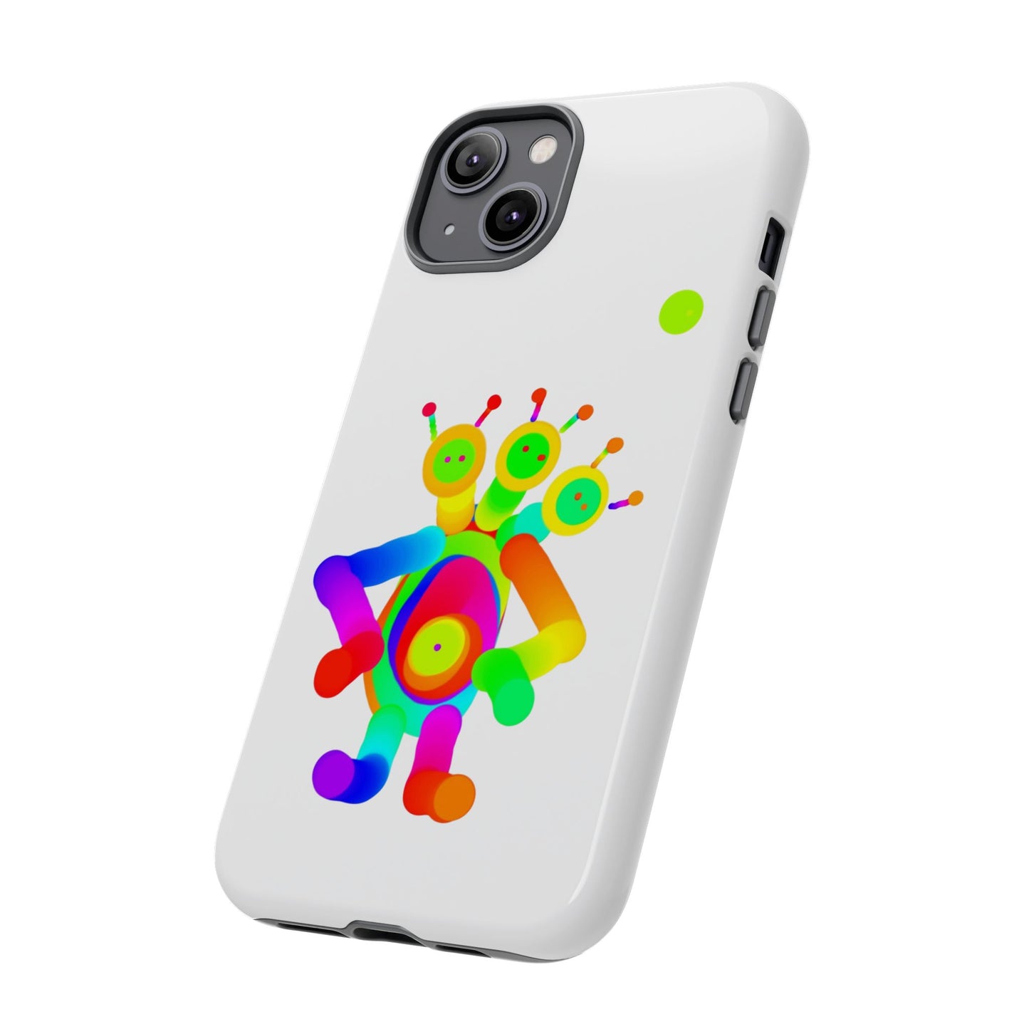 Three Headed Martian with Green Moon / Phone Cases
