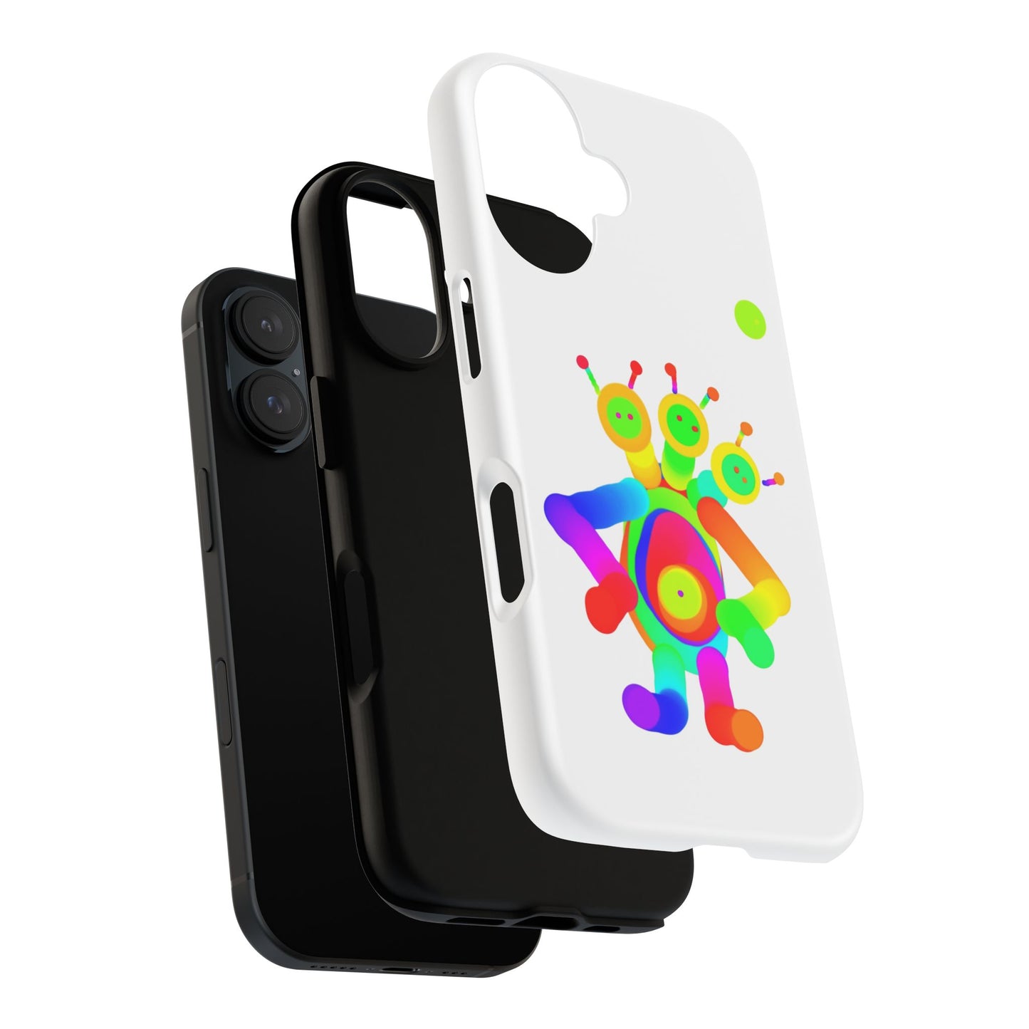 Three Headed Martian with Green Moon / Phone Cases