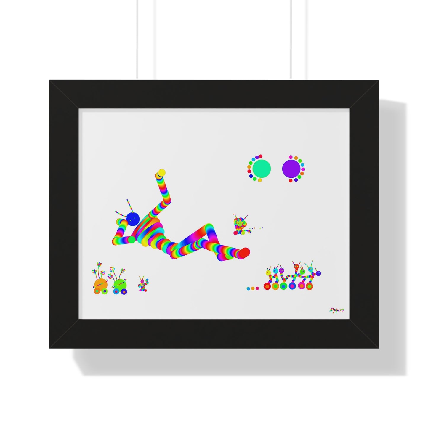 Martian Relaxing / Framed Horizontal Poster