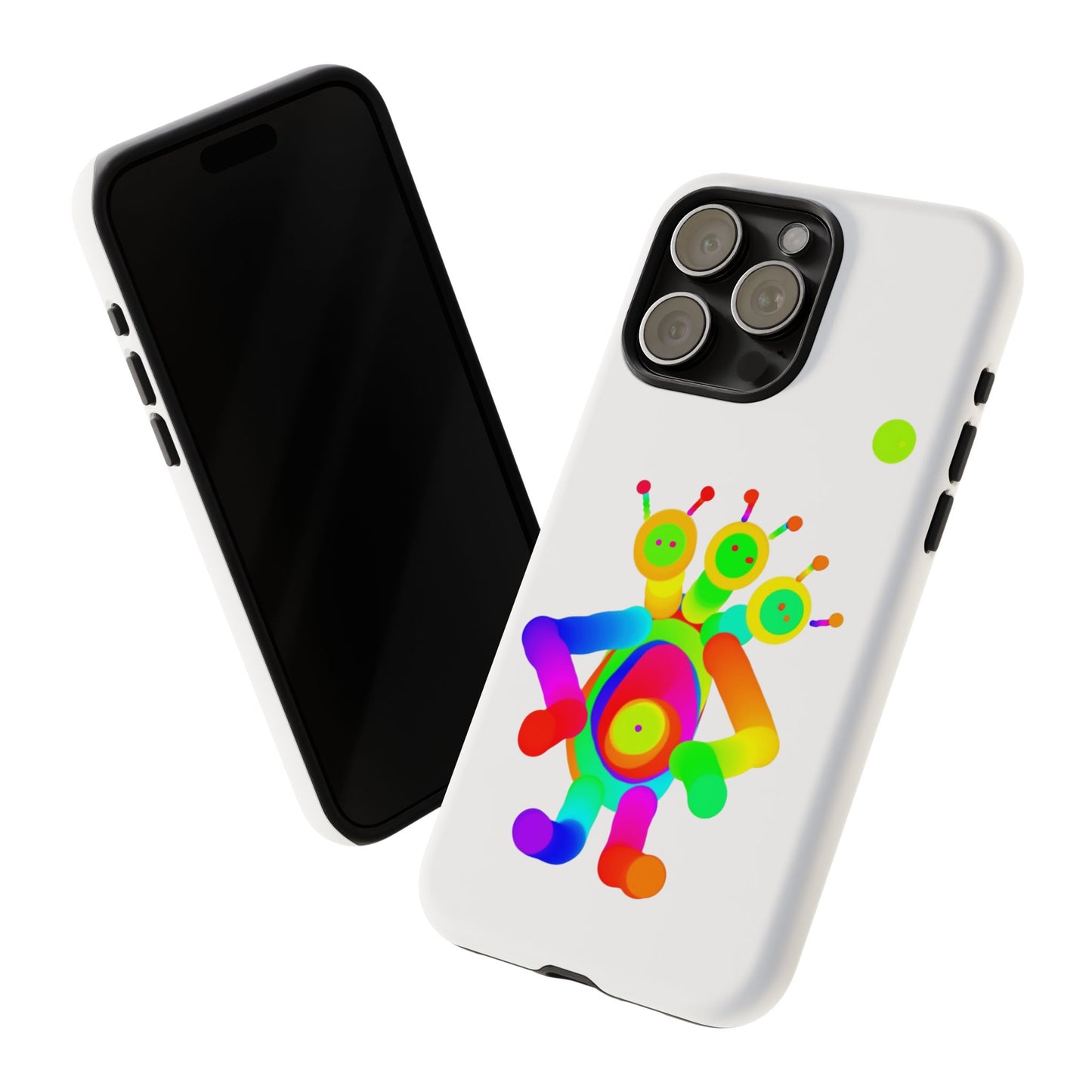 Three Headed Martian with Green Moon / Phone Cases
