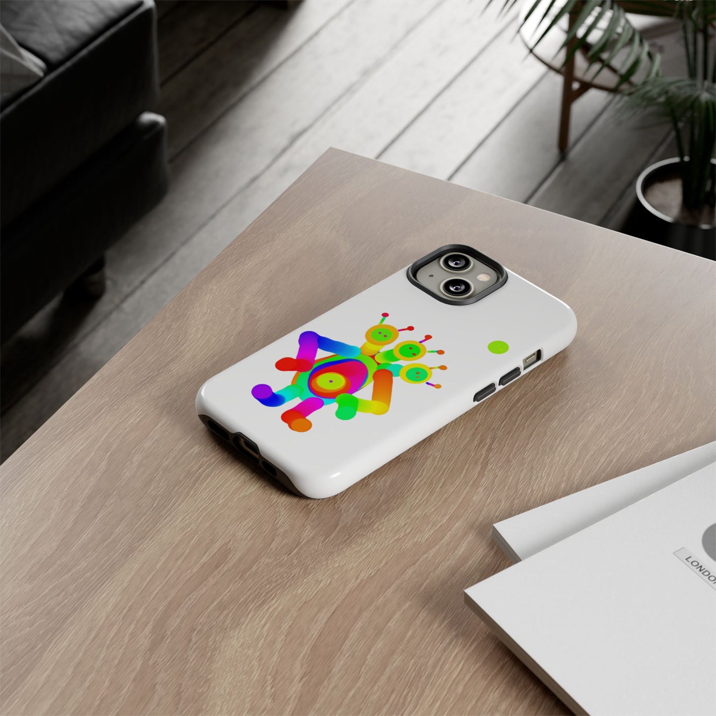 Three Headed Martian with Green Moon / Phone Cases