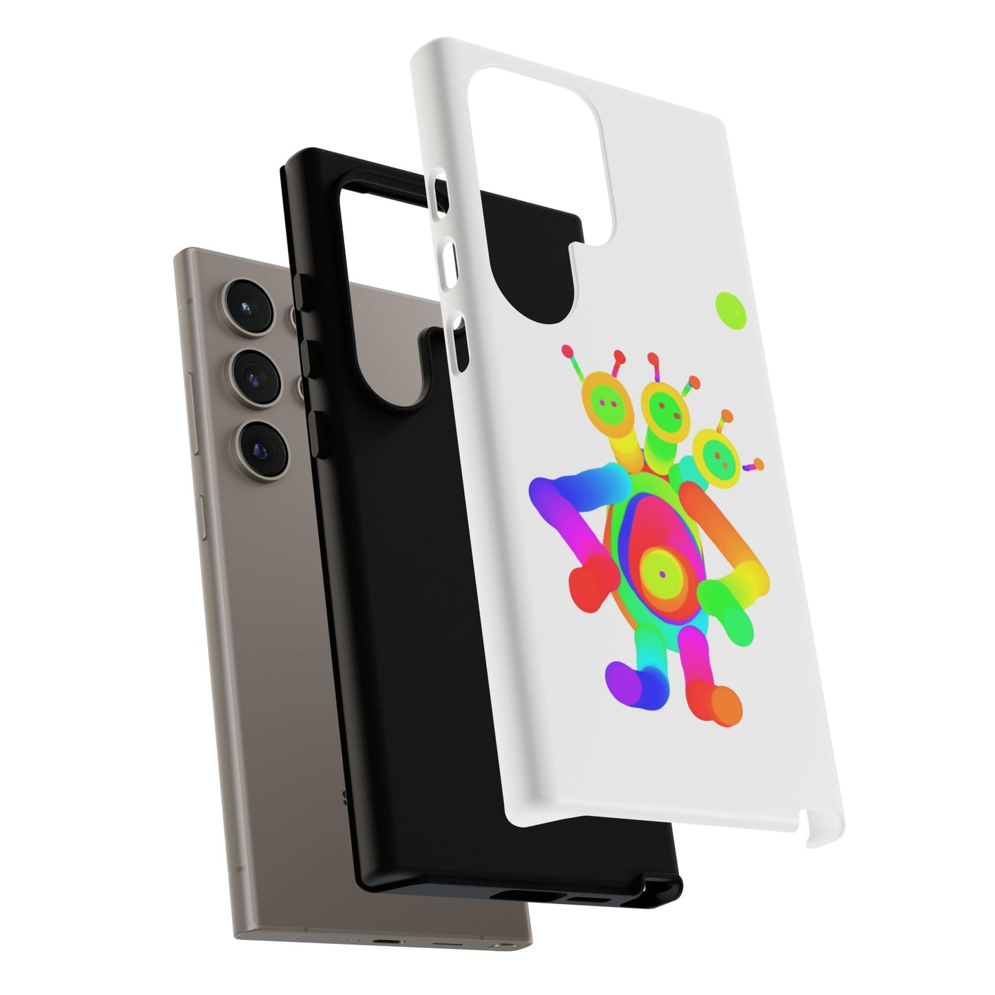 Three Headed Martian with Green Moon / Phone Cases