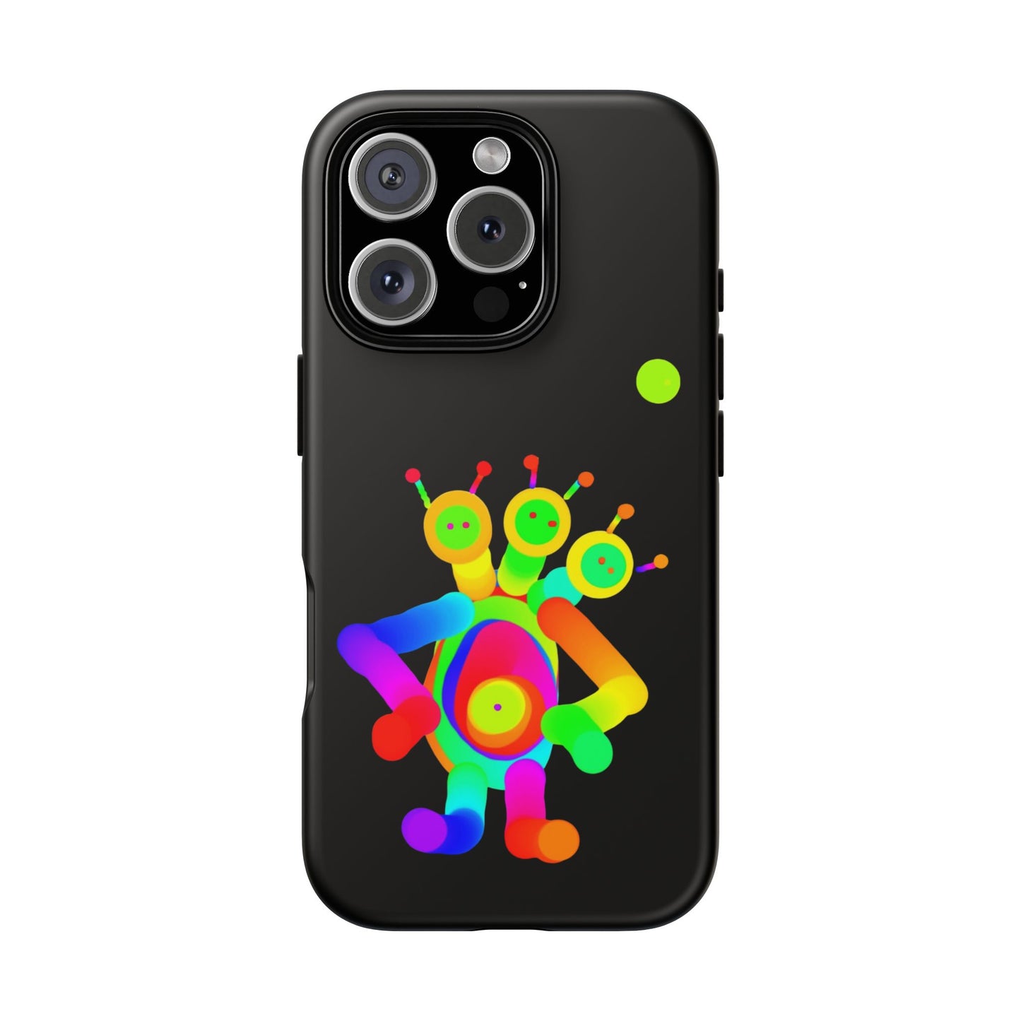 Three Headed Martian with Green Moon / Phone Cases