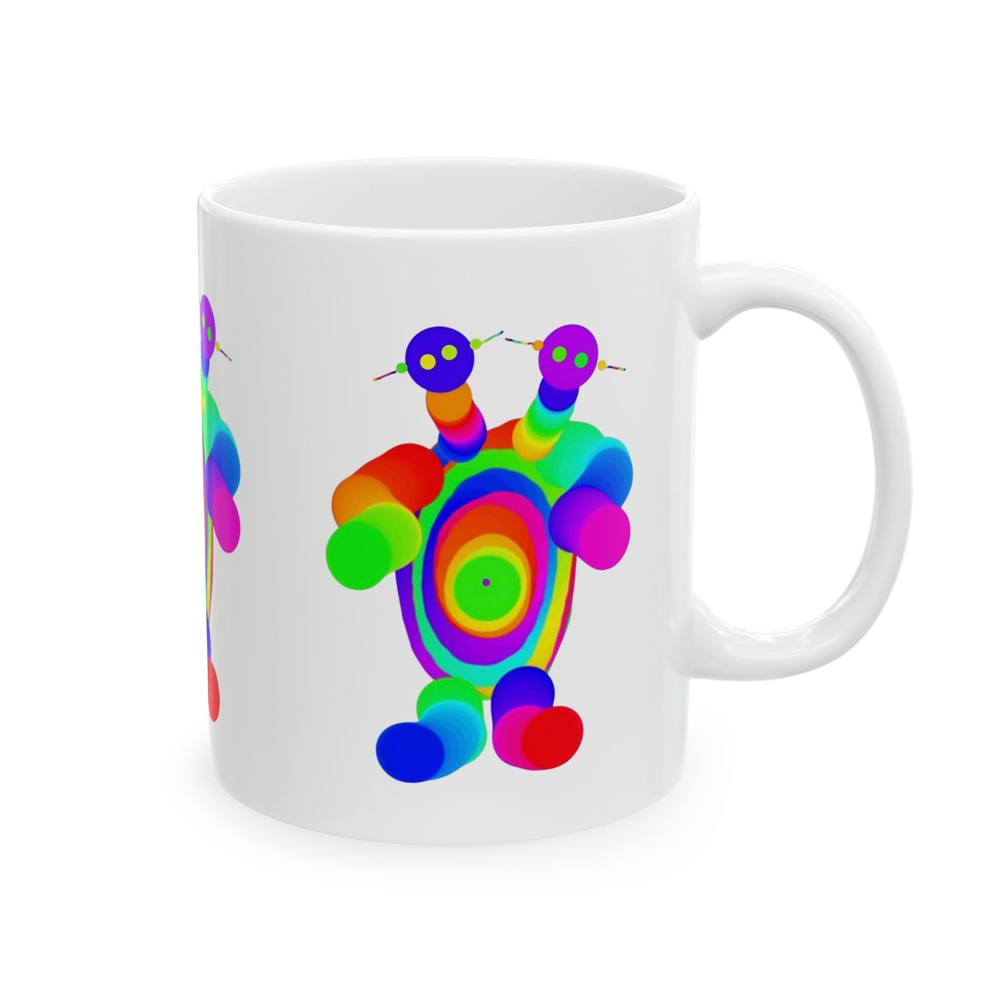 Two Headed Martian Ceramic Mug, (11oz, 15oz)