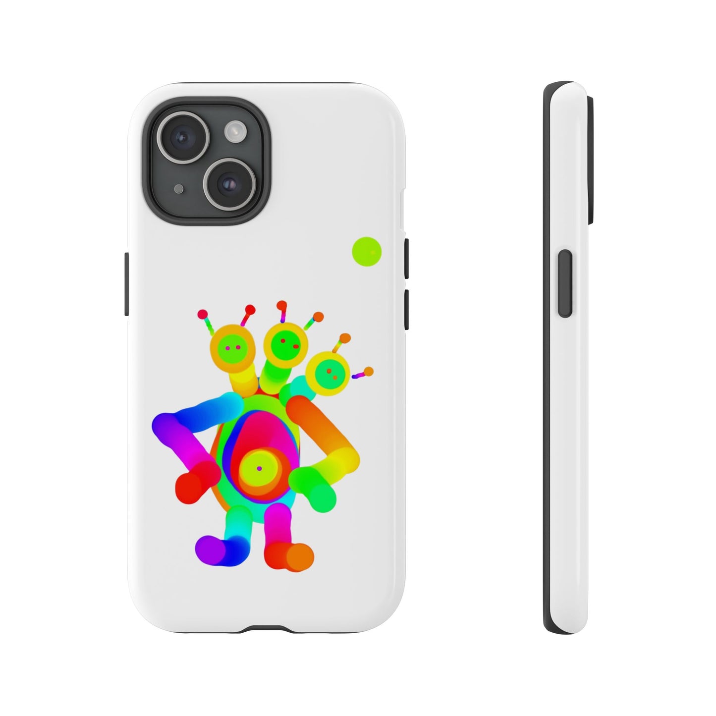 Three Headed Martian with Green Moon / Phone Cases