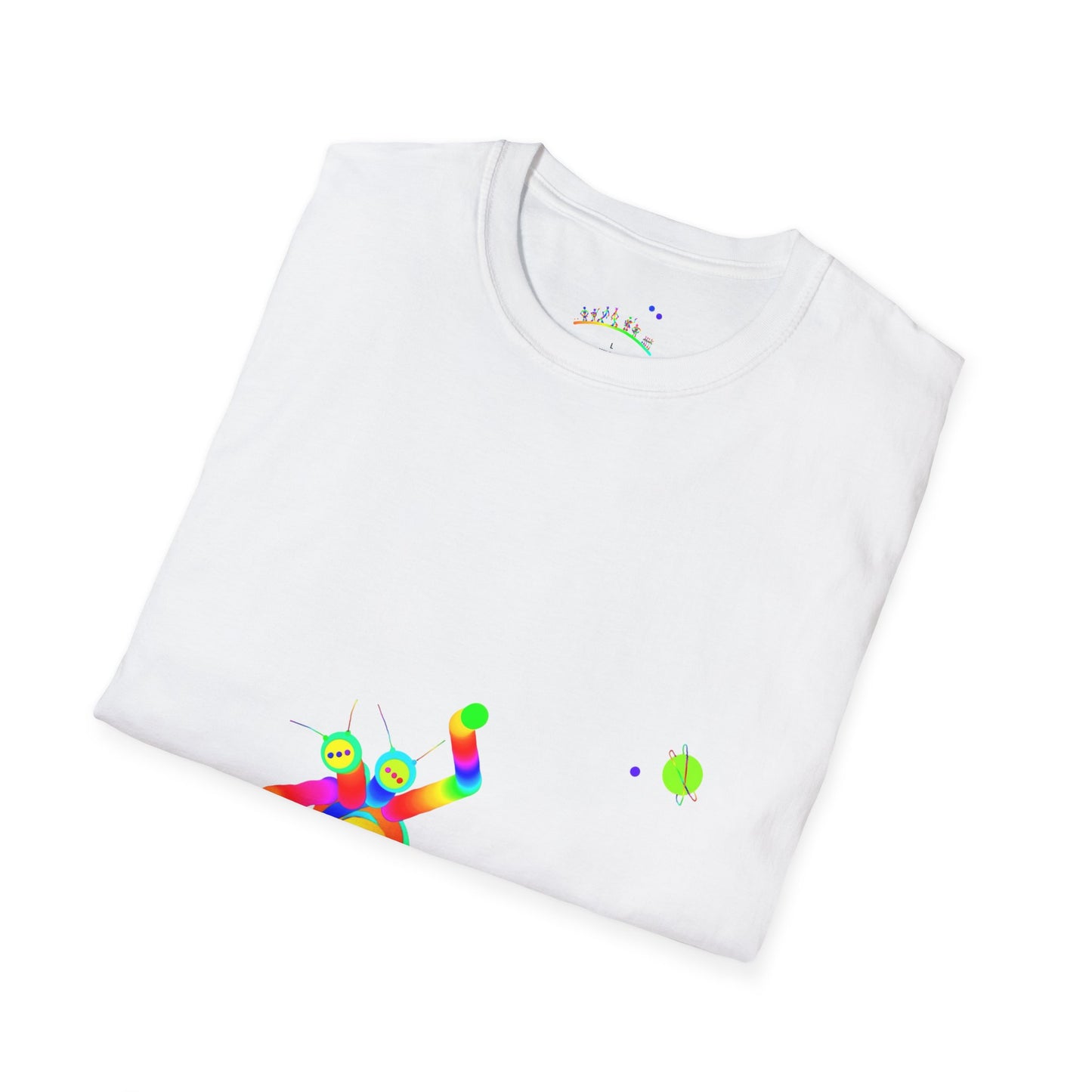 Two Headed Martian with Friends / Unisex Softstyle T-Shirt