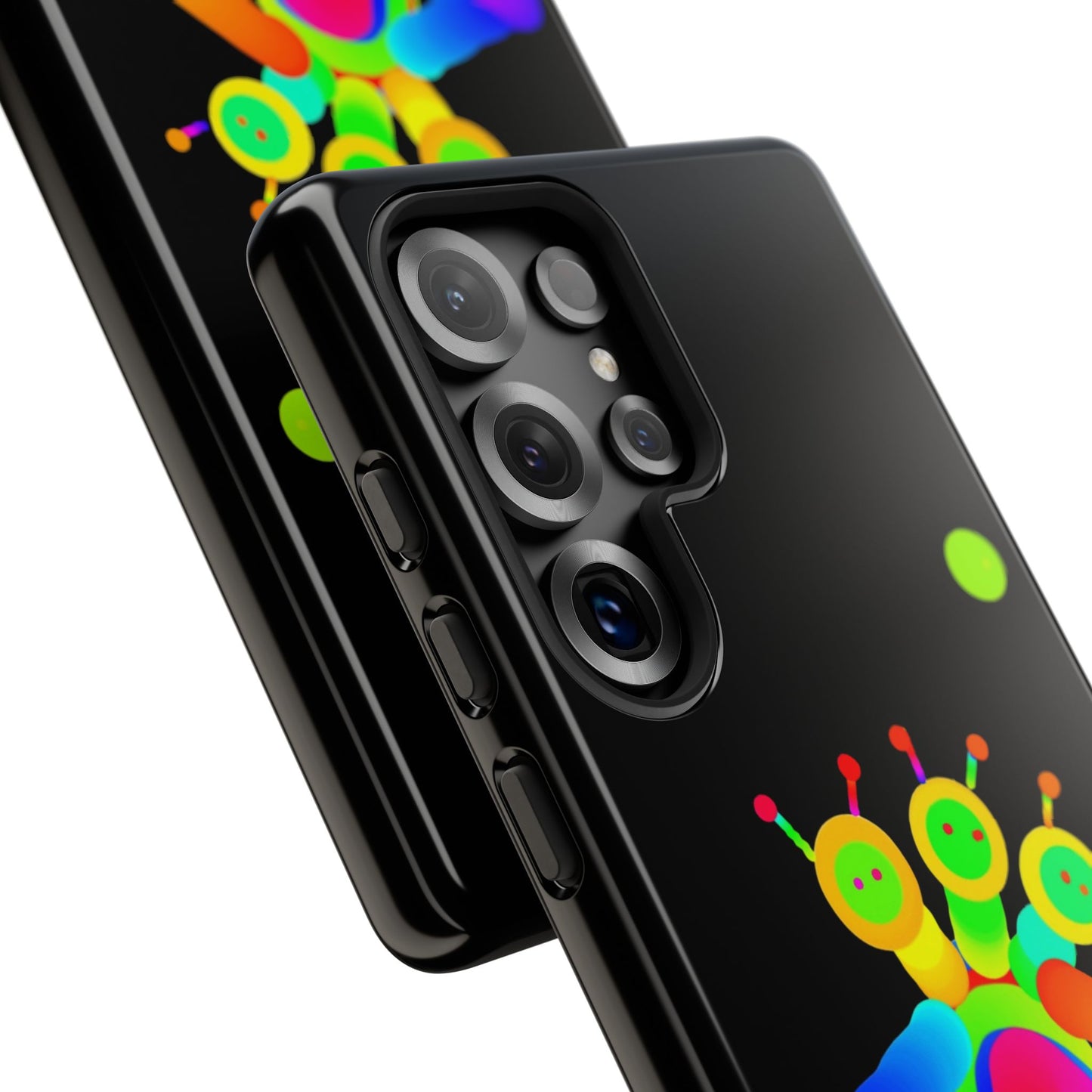 Three Headed Martian with Green Moon / Phone Cases