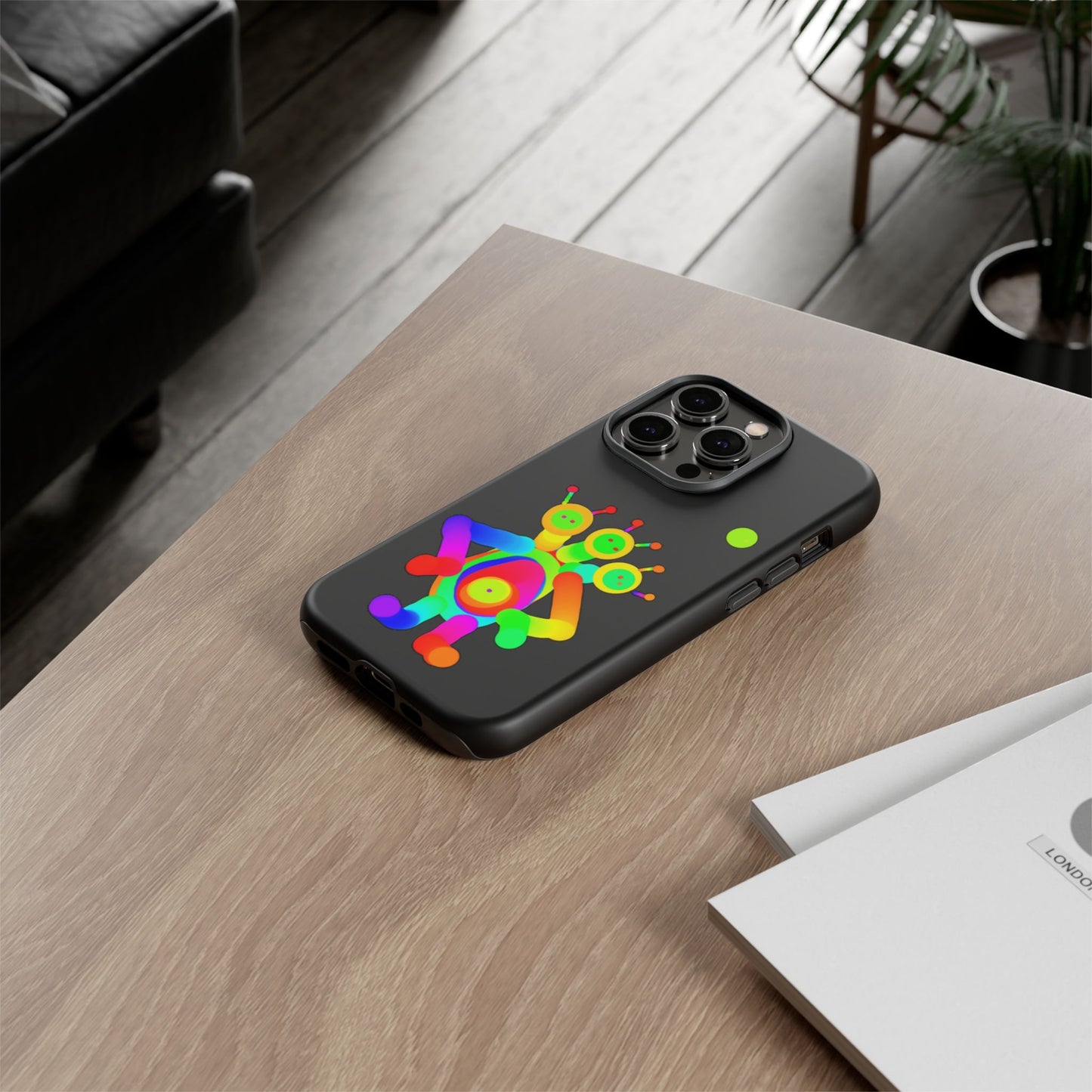 Three Headed Martian with Green Moon / Phone Cases