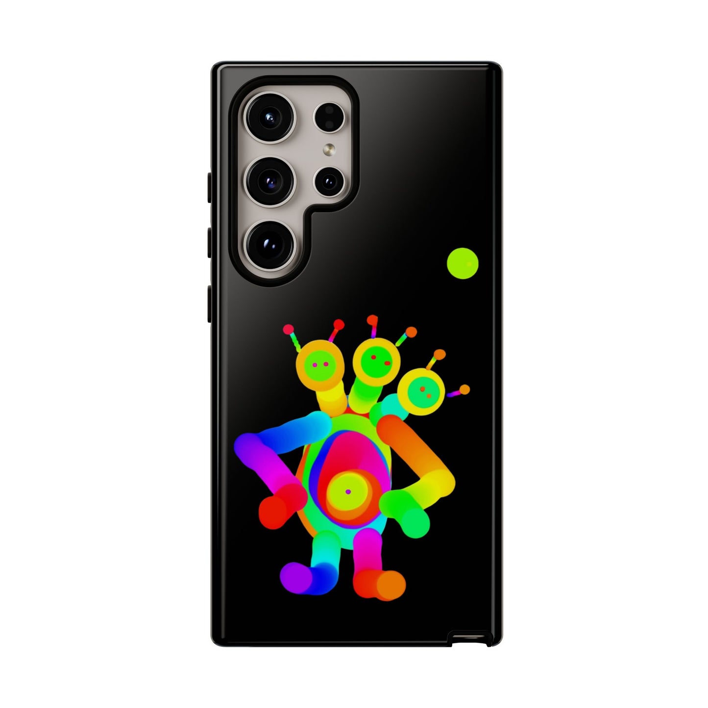 Three Headed Martian with Green Moon / Phone Cases