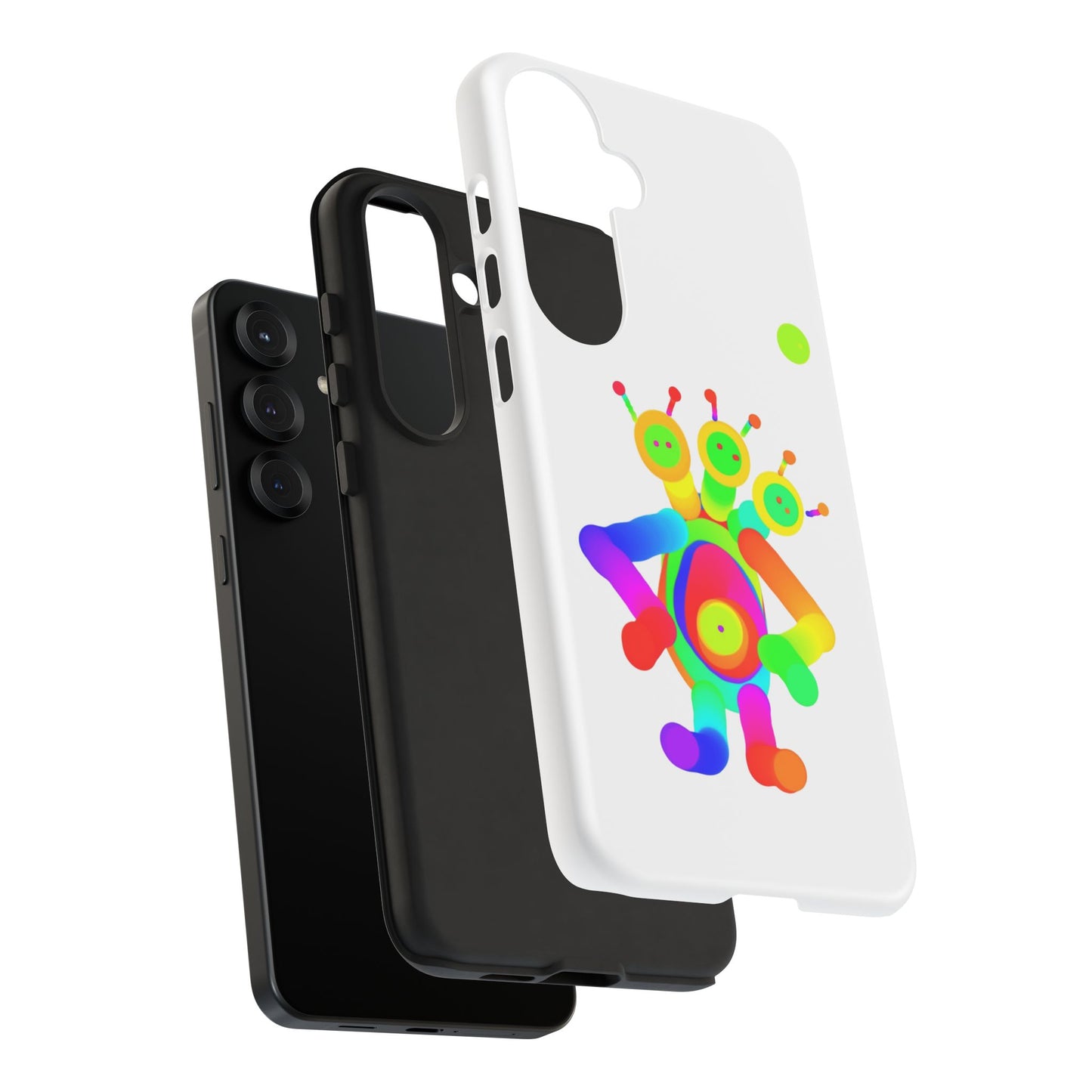 Three Headed Martian with Green Moon / Phone Cases