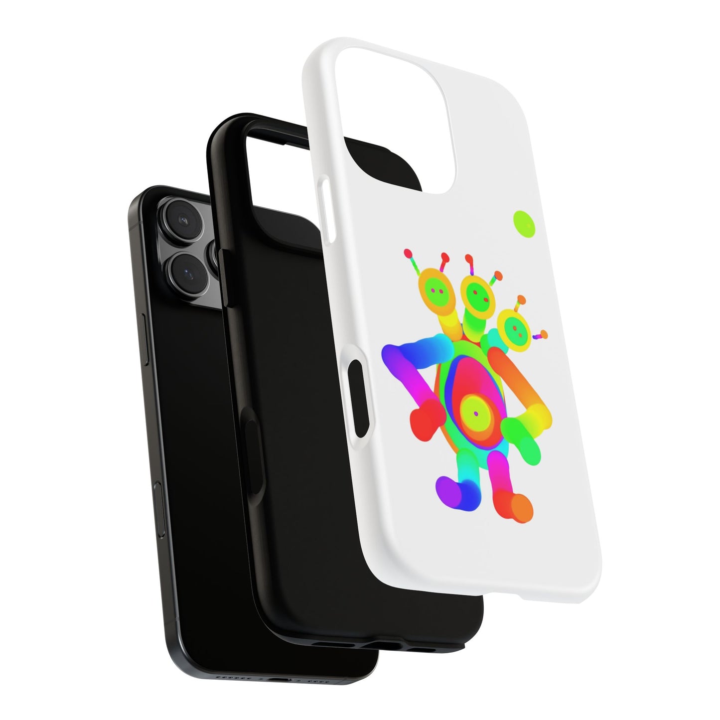 Three Headed Martian with Green Moon / Phone Cases