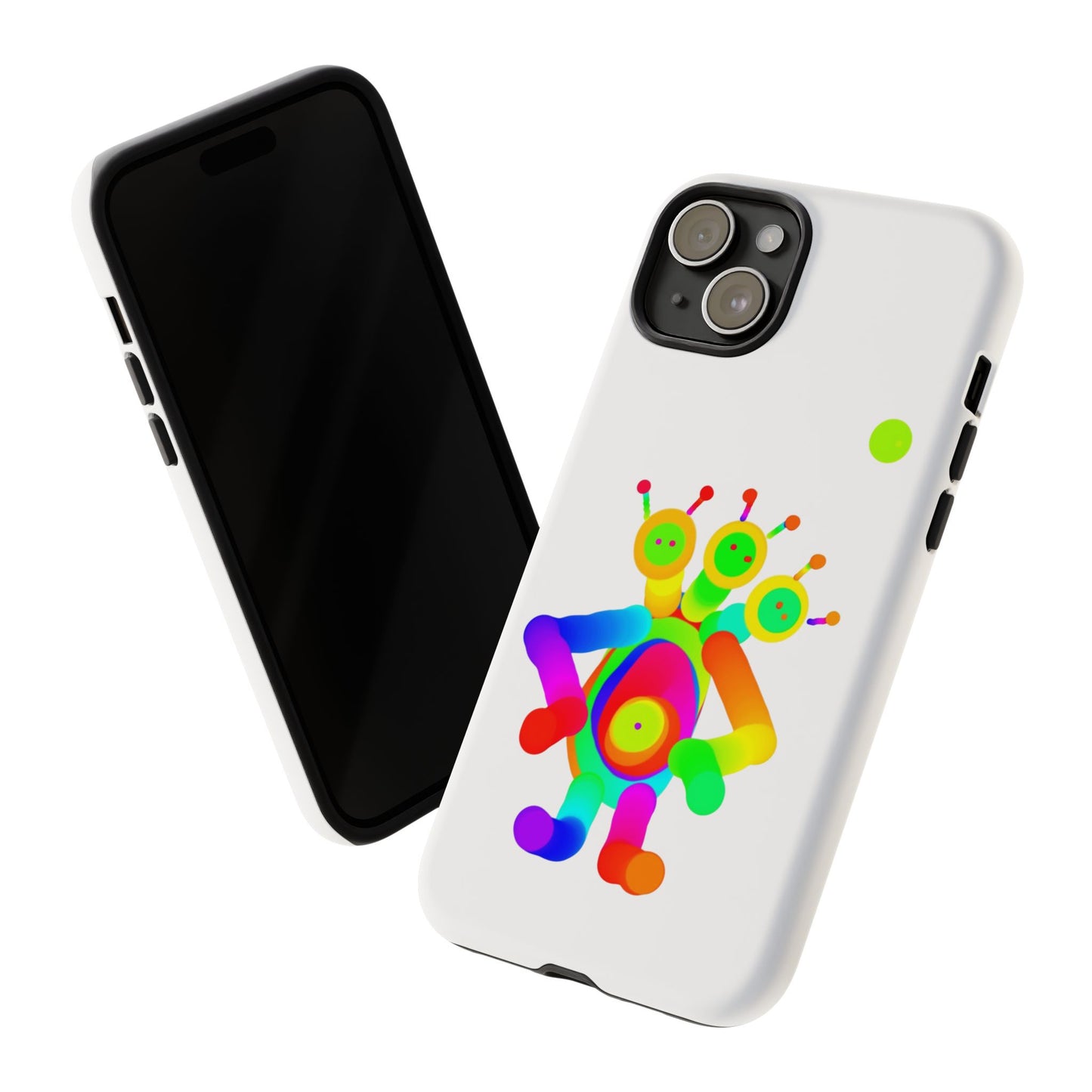 Three Headed Martian with Green Moon / Phone Cases