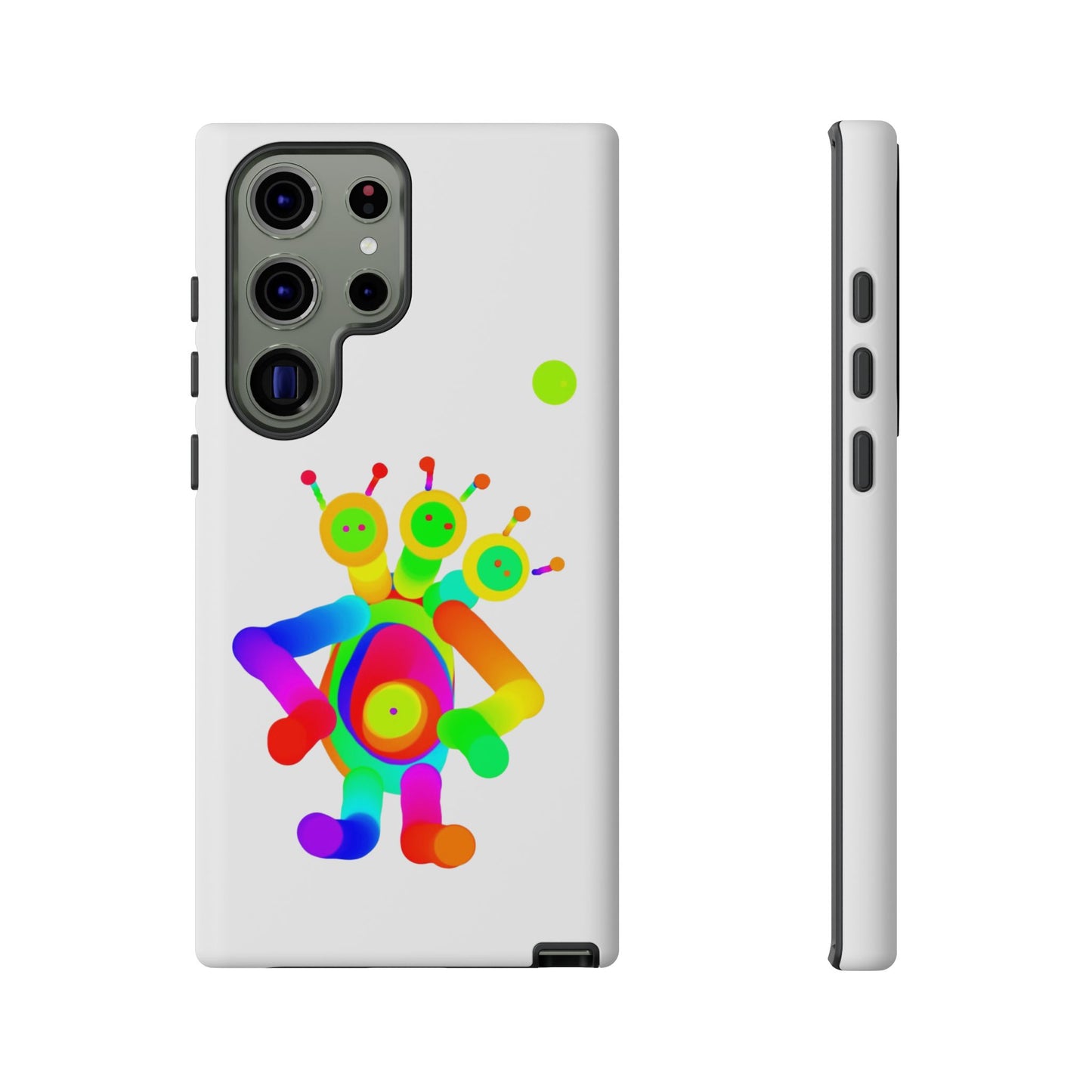 Three Headed Martian with Green Moon / Phone Cases