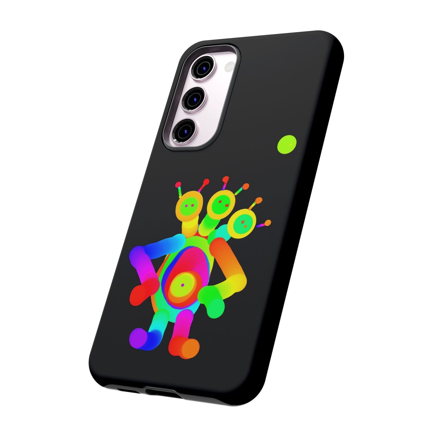 Three Headed Martian with Green Moon / Phone Cases
