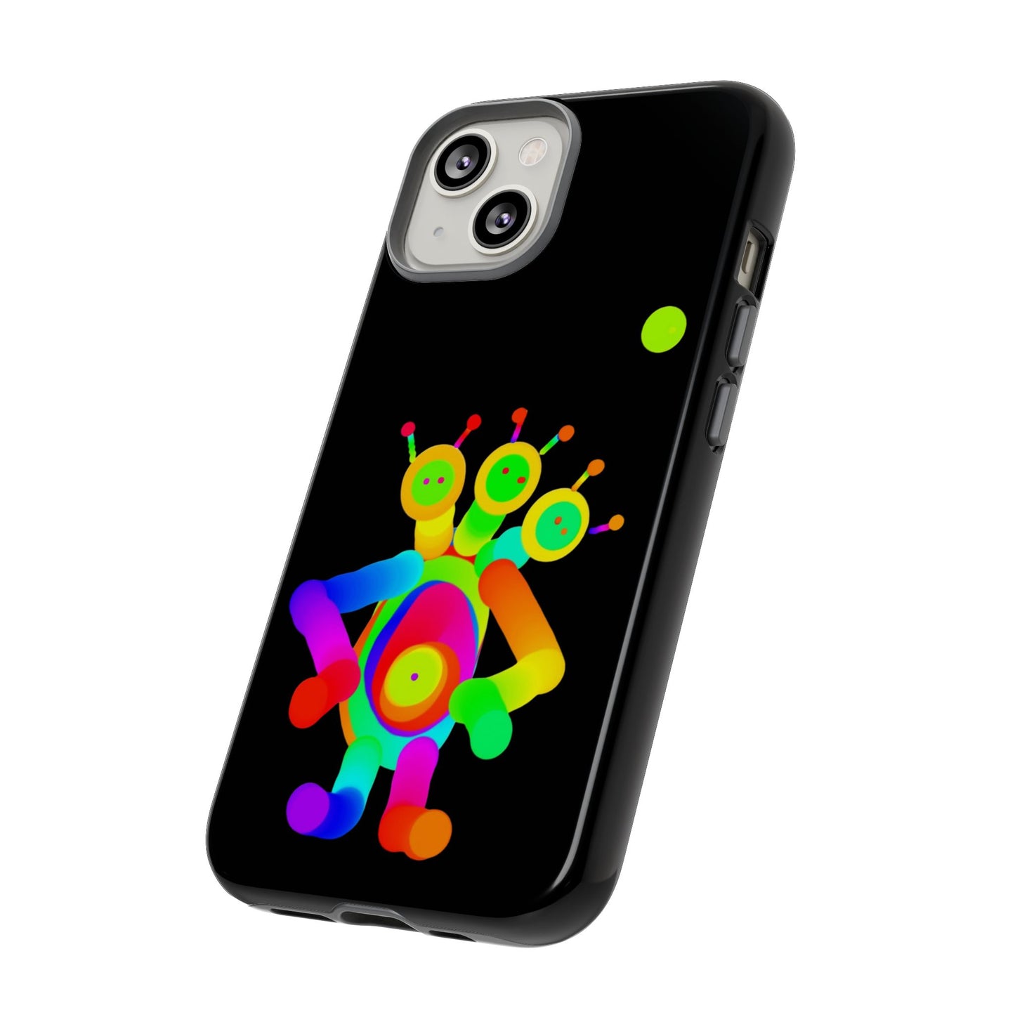 Three Headed Martian with Green Moon / Phone Cases