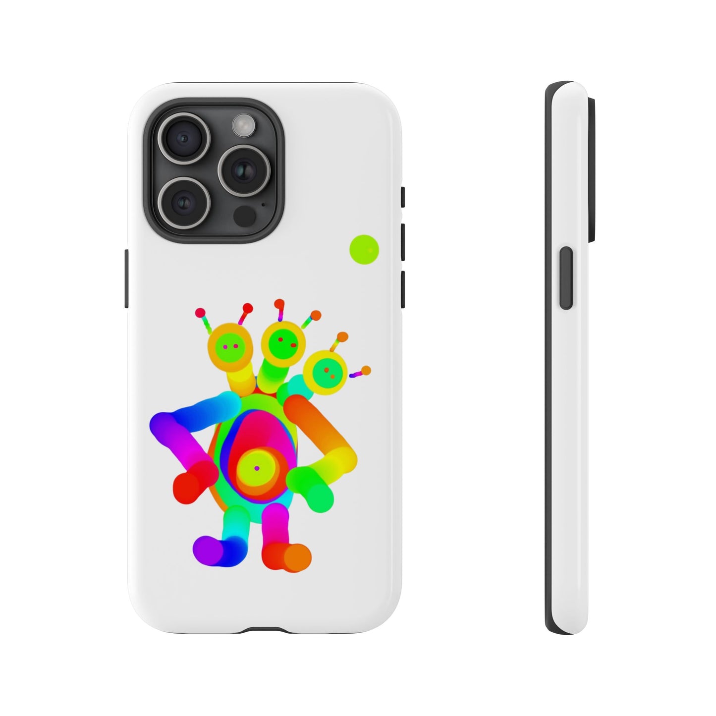 Three Headed Martian with Green Moon / Phone Cases