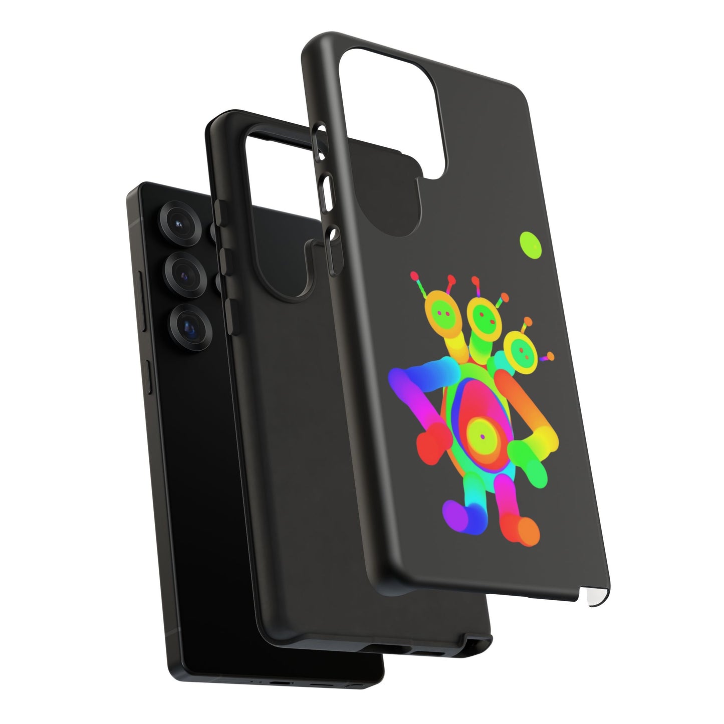 Three Headed Martian with Green Moon / Phone Cases